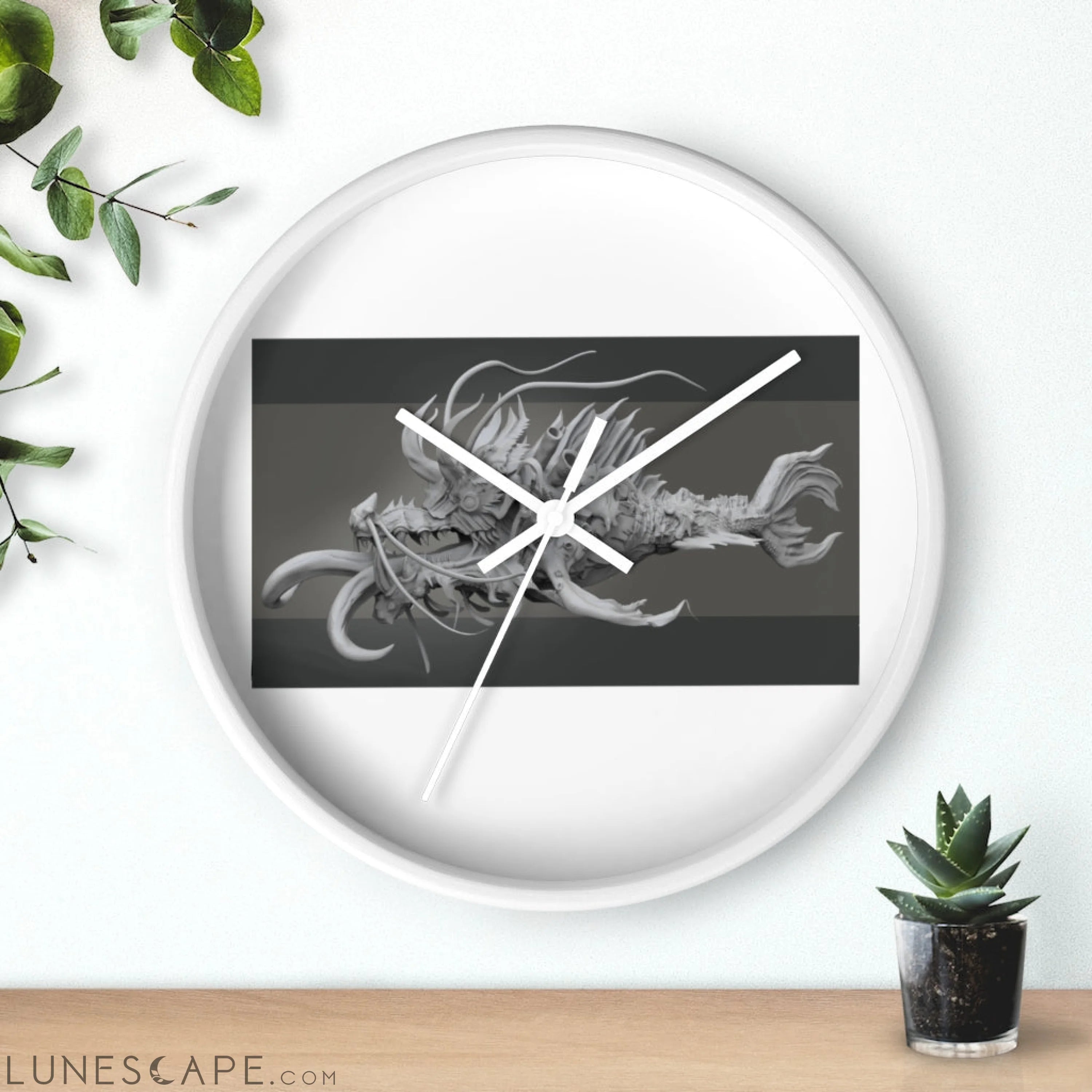 Ryuuk The Fish Dragon God Wall clock LUNESCAPE