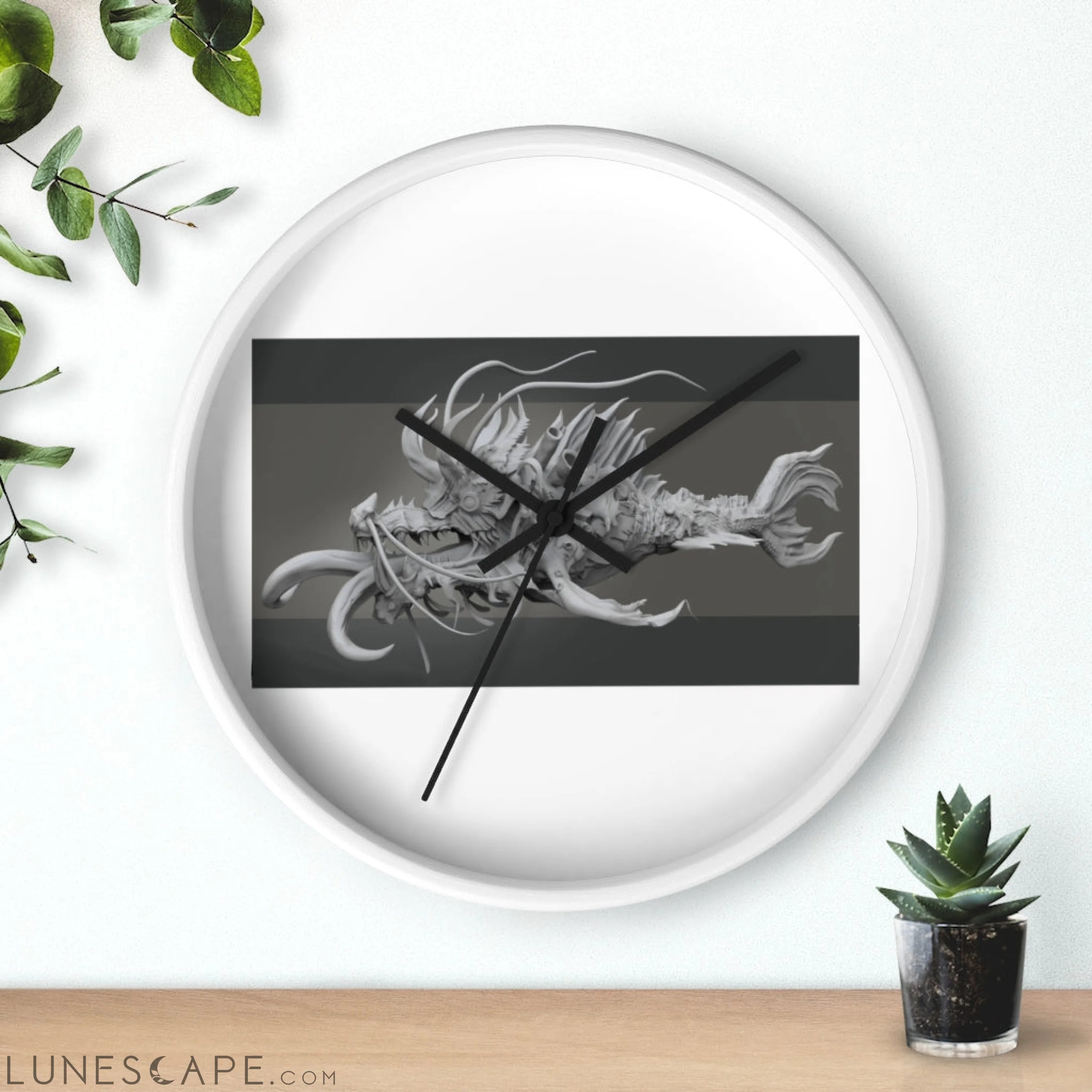 Ryuuk The Fish Dragon God Wall clock LUNESCAPE