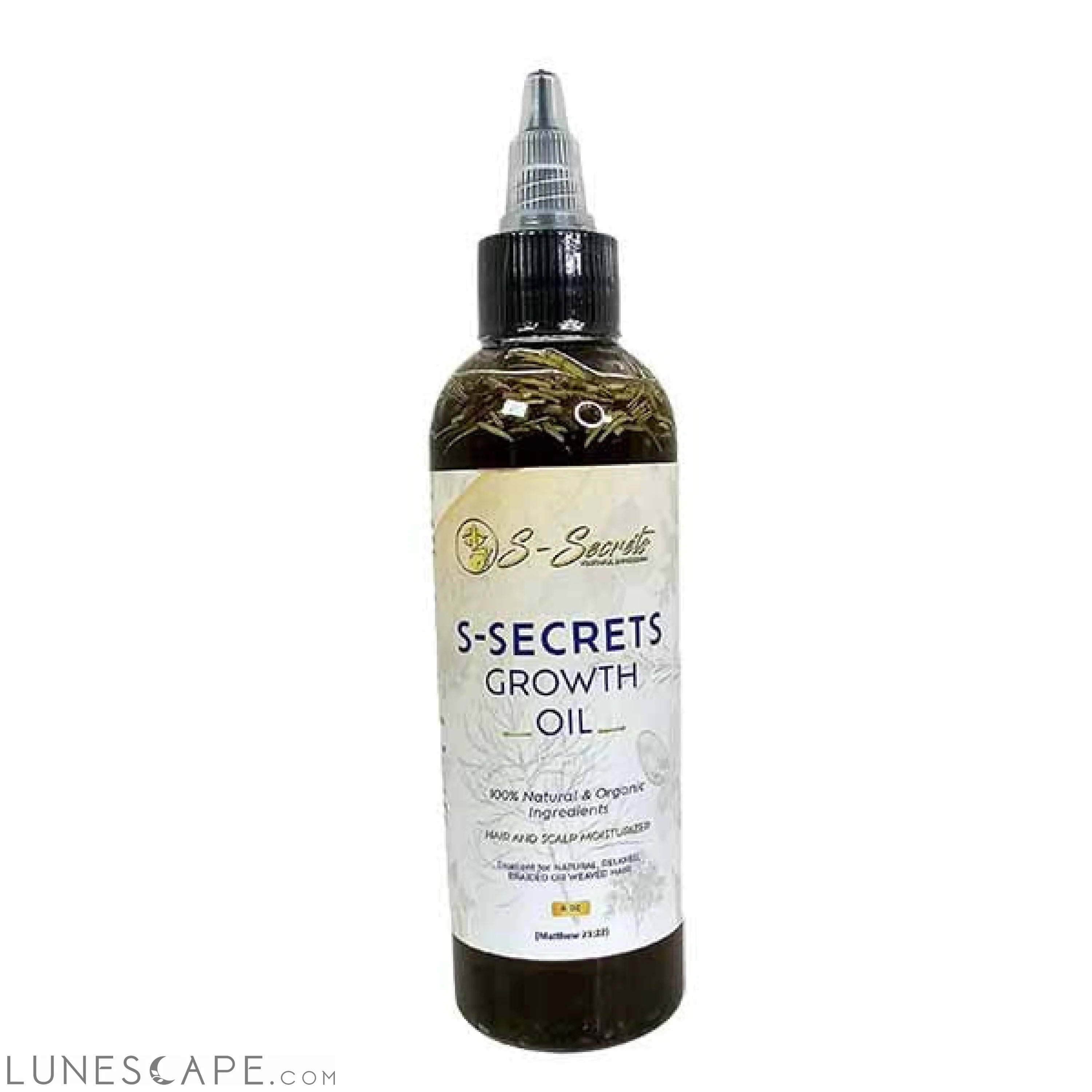 S-Secrets Hair Growth Oil 2oz, Herbs, Biotin, essential oils For All LUNESCAPE