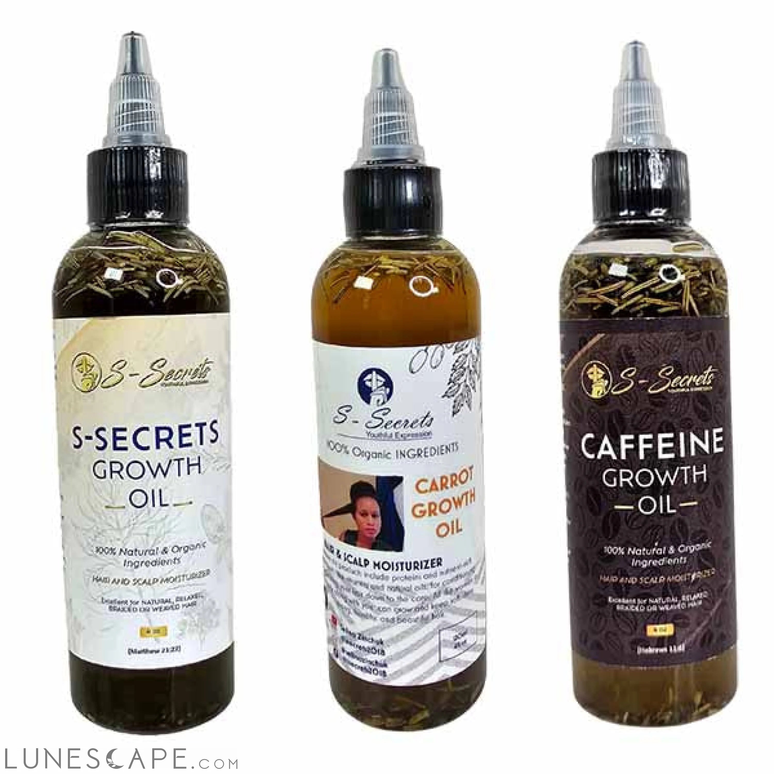 S-Secrets Ultimate Hair Growth Bundle Biotin, Ayuverdic Herbs, LUNESCAPE