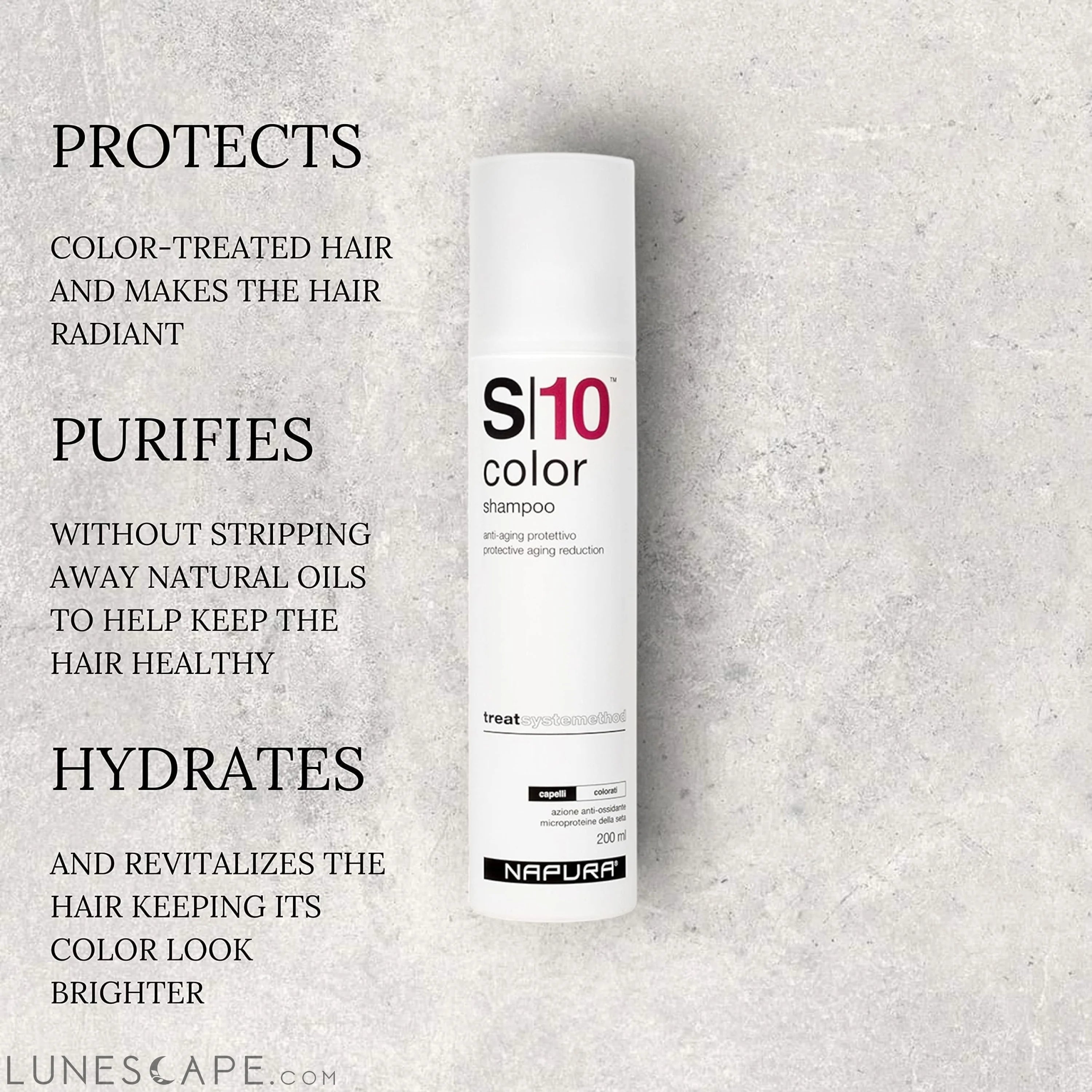 S10 Professional Shampoo for Color Treated Hair (6.76 fl oz) Color LUNESCAPE