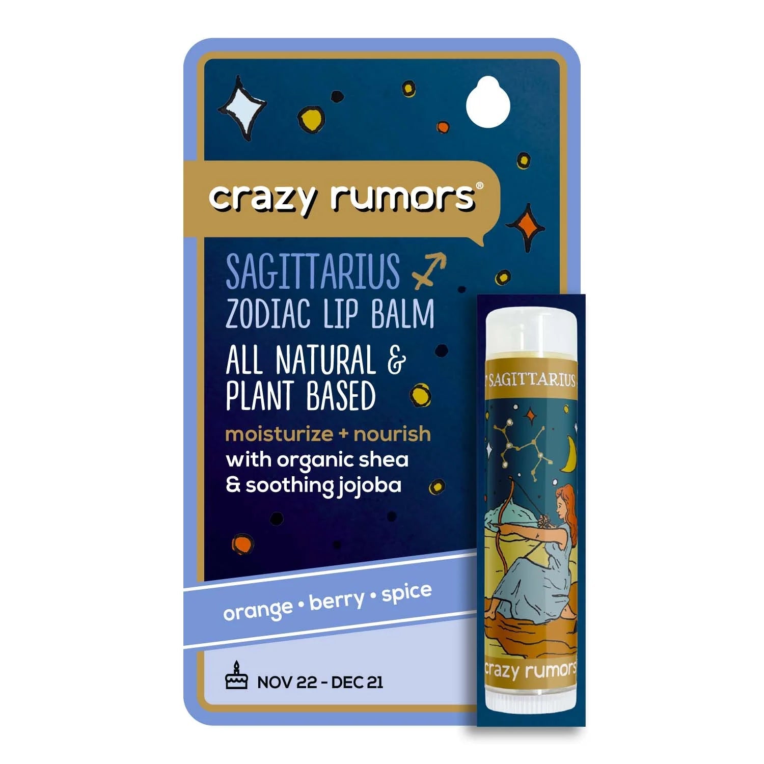 Sagittarius Zodiac Lip Balm LUNESCAPE