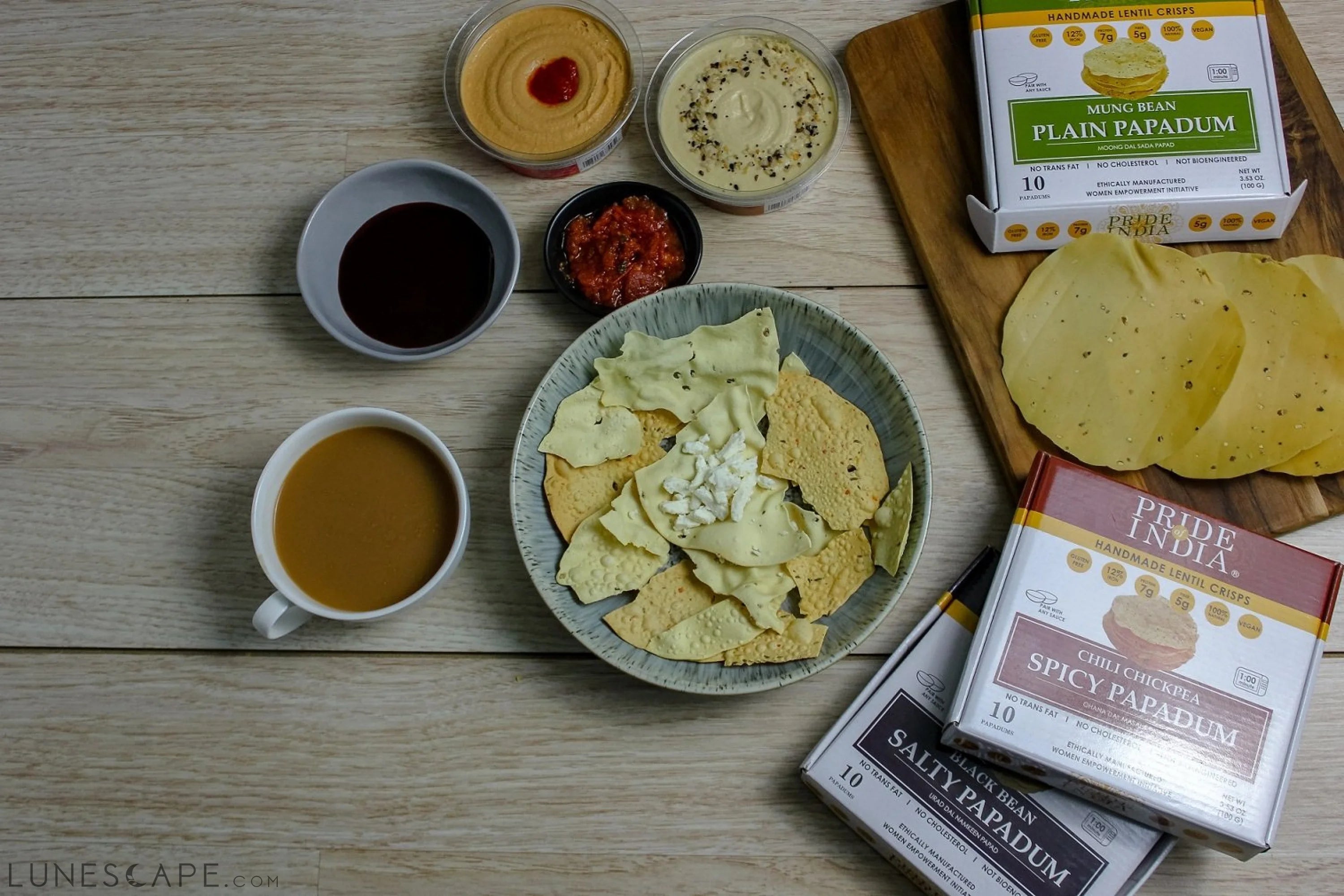Salty Black Bean Namkeen Papadum Lentil Crisp LUNESCAPE