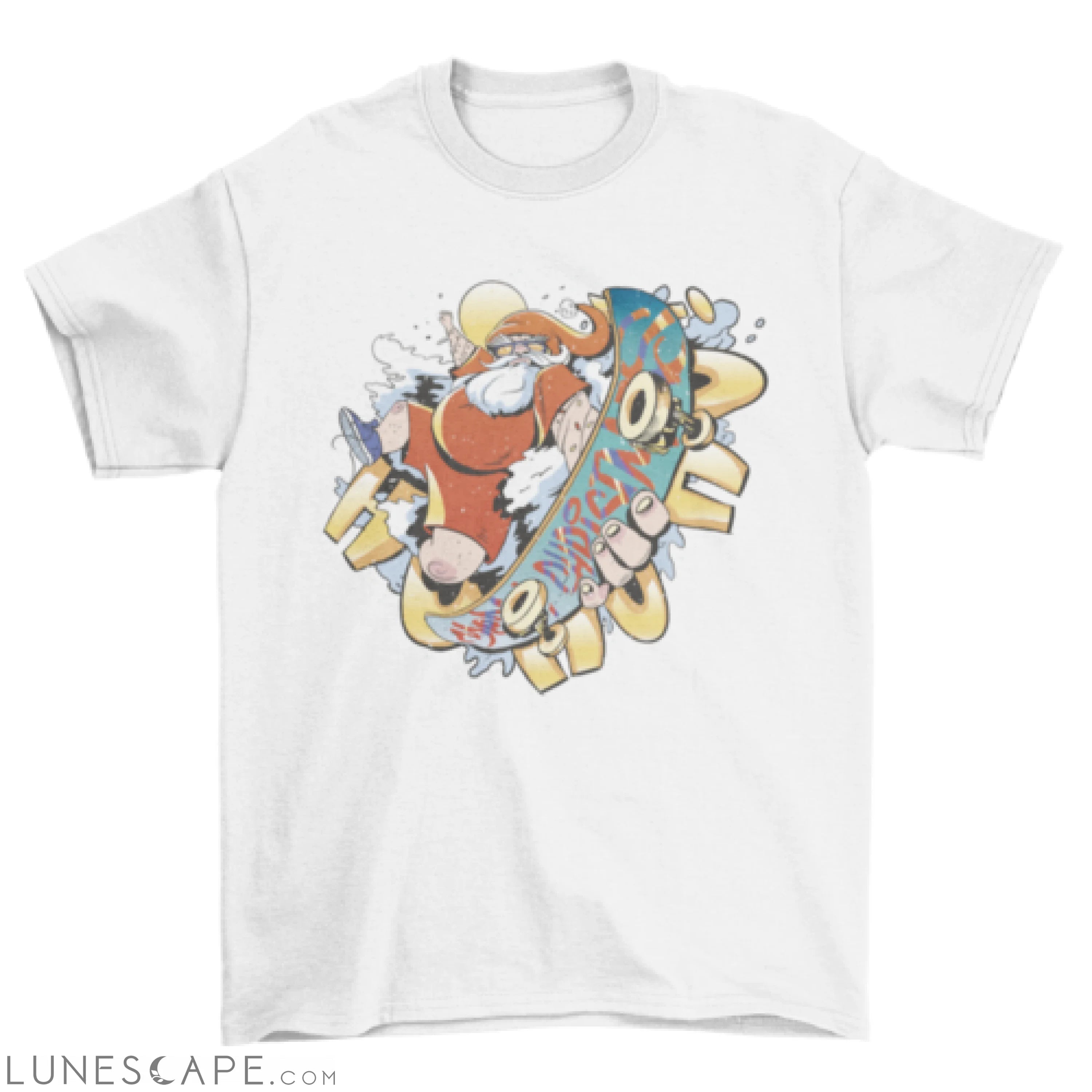 Santa Claus skateboarding t-shirt LUNESCAPE