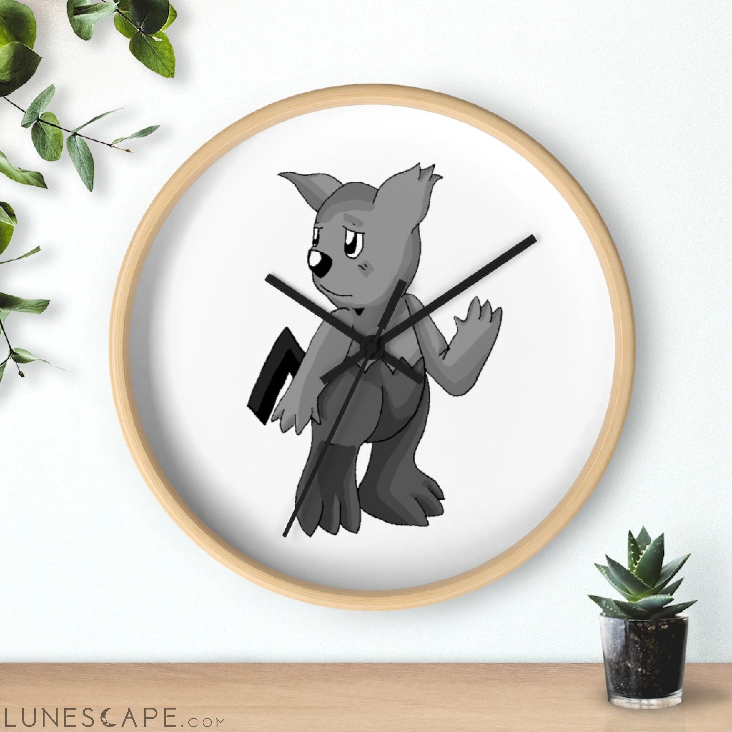 Sarcoot Wall clock LUNESCAPE