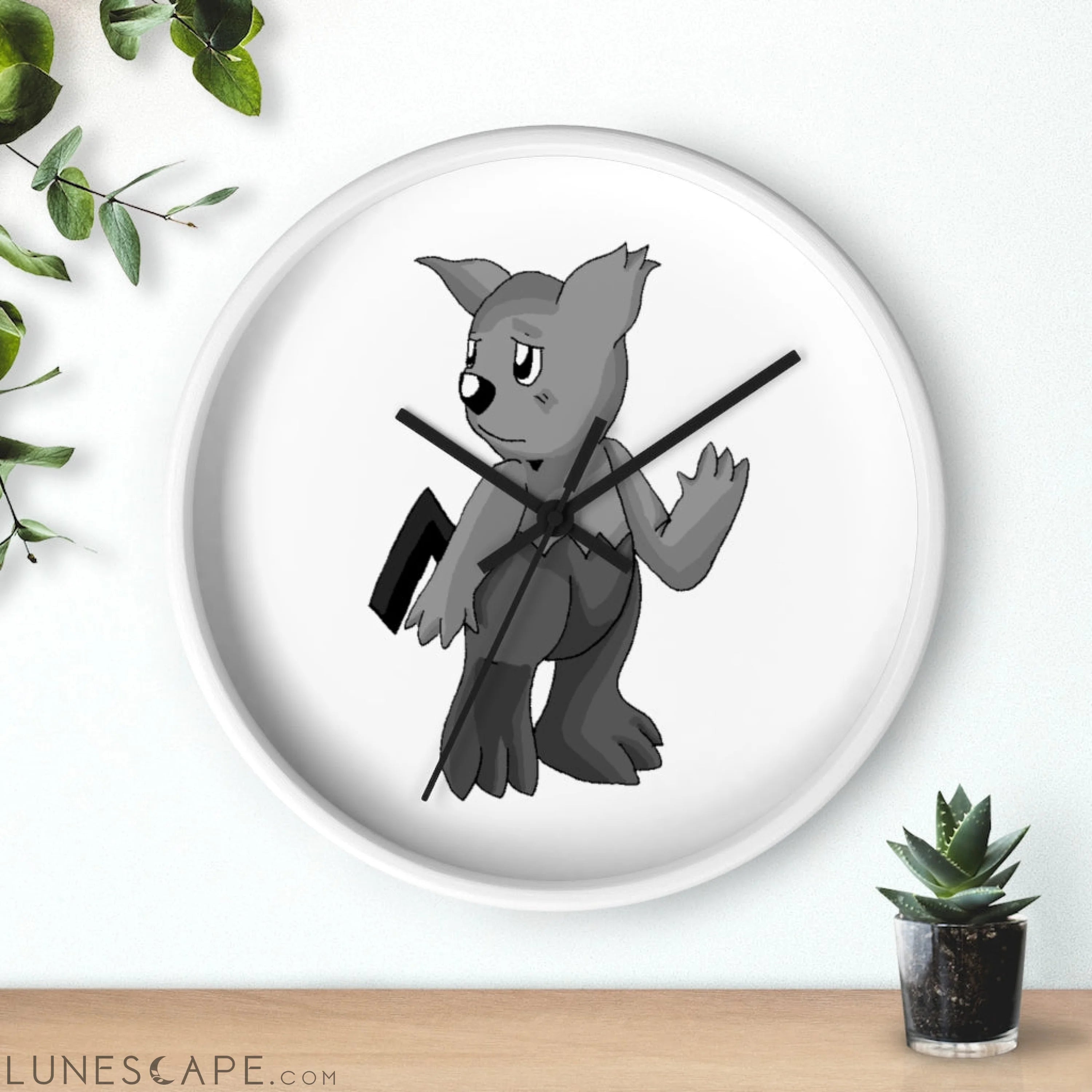 Sarcoot Wall clock LUNESCAPE