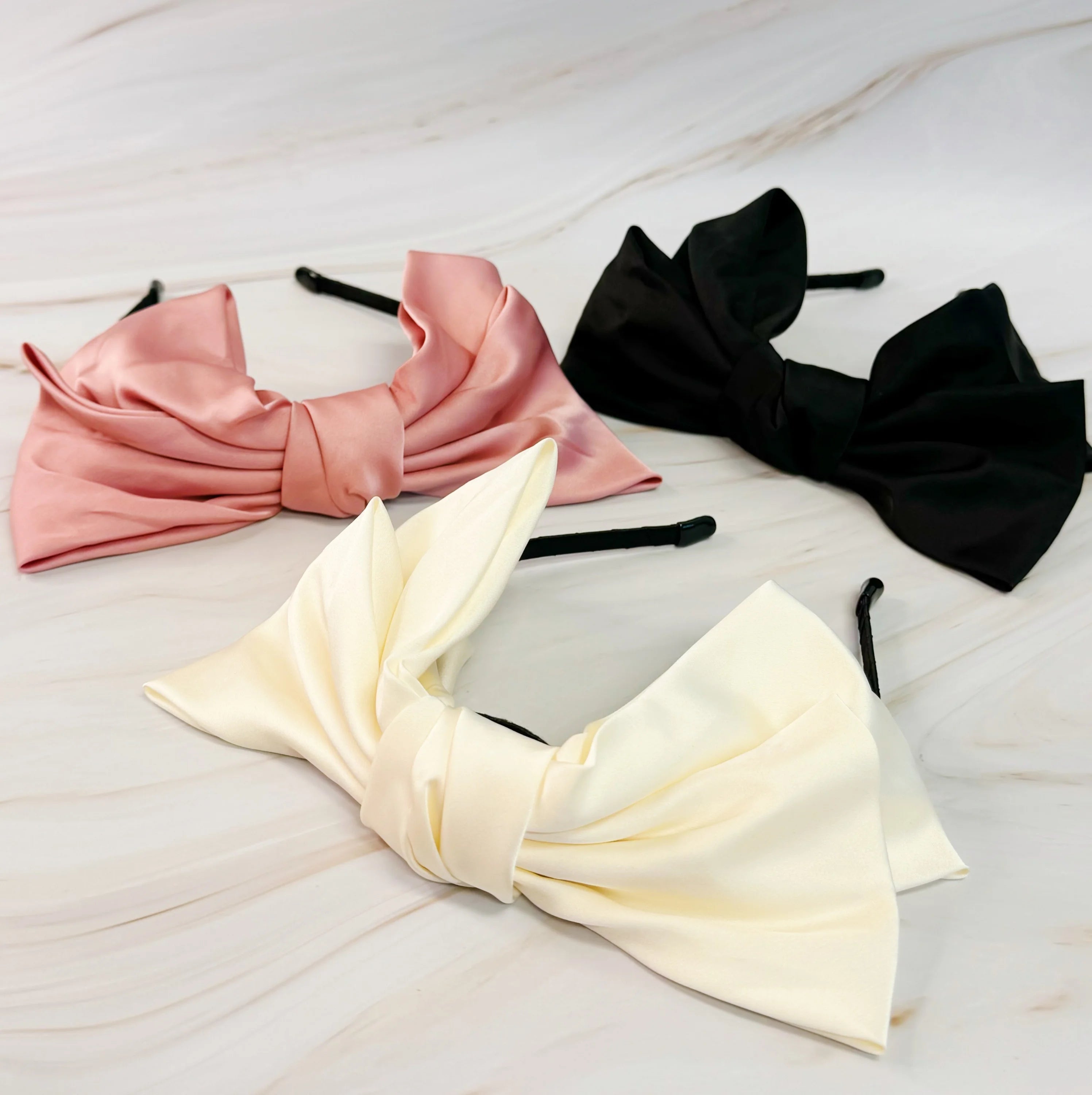 Satin Bow Crown Headband LUNESCAPE