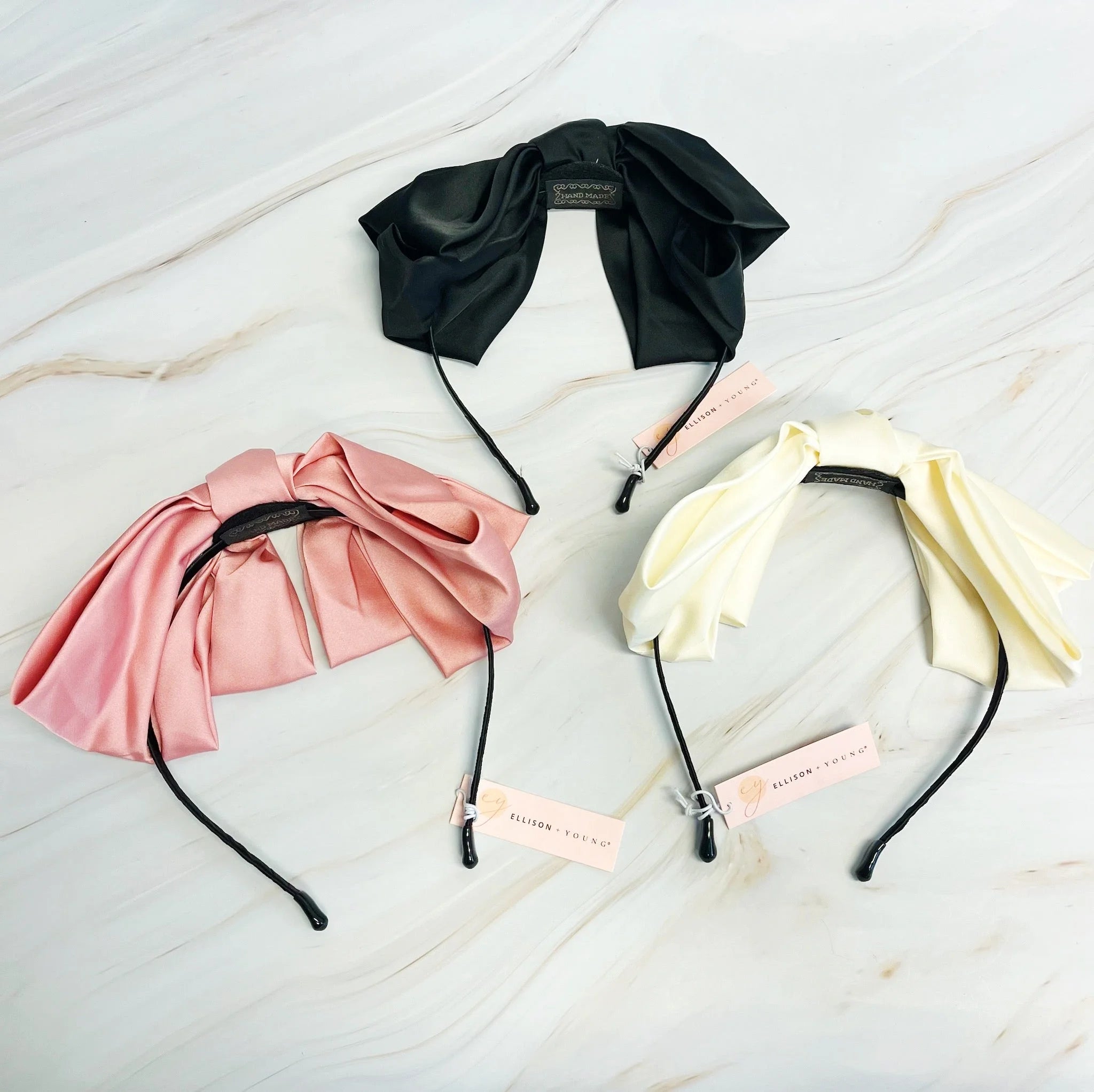 Satin Bow Crown Headband LUNESCAPE