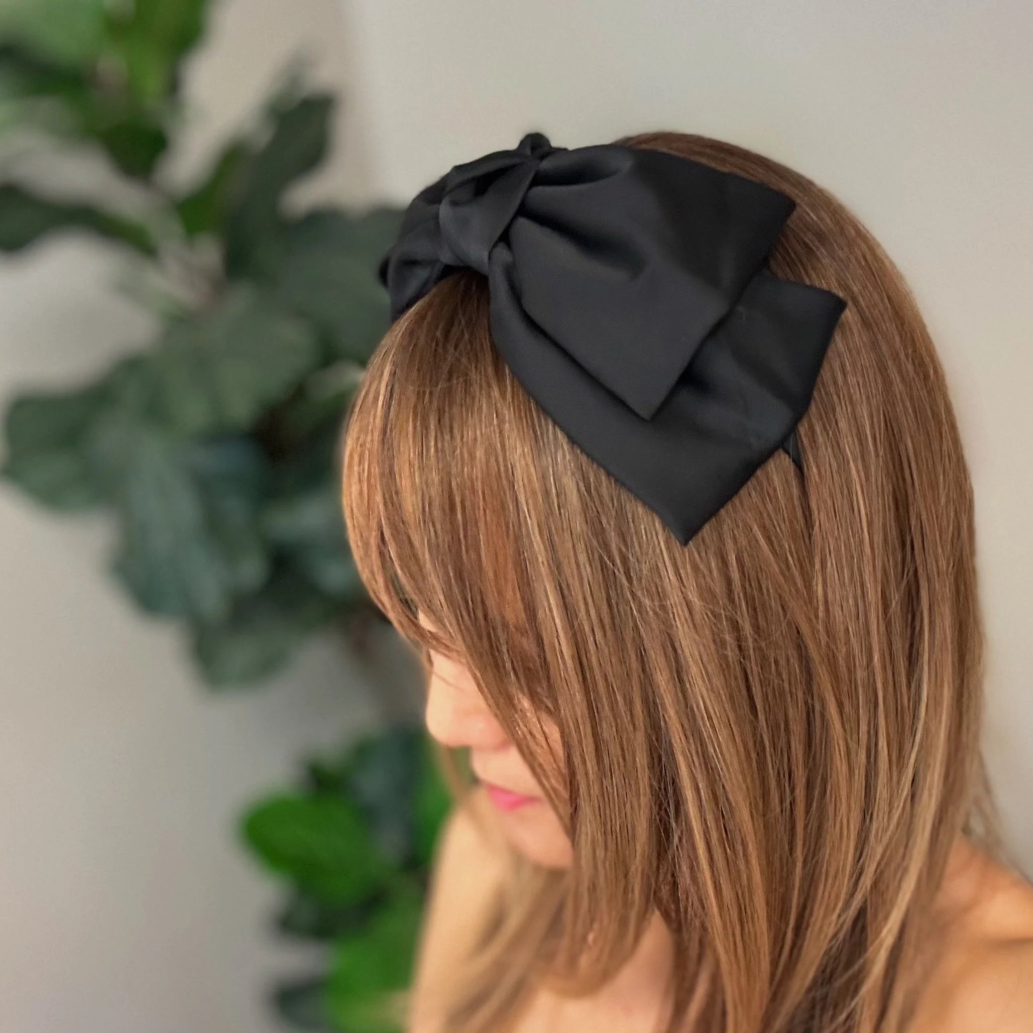 Satin Bow Crown Headband LUNESCAPE