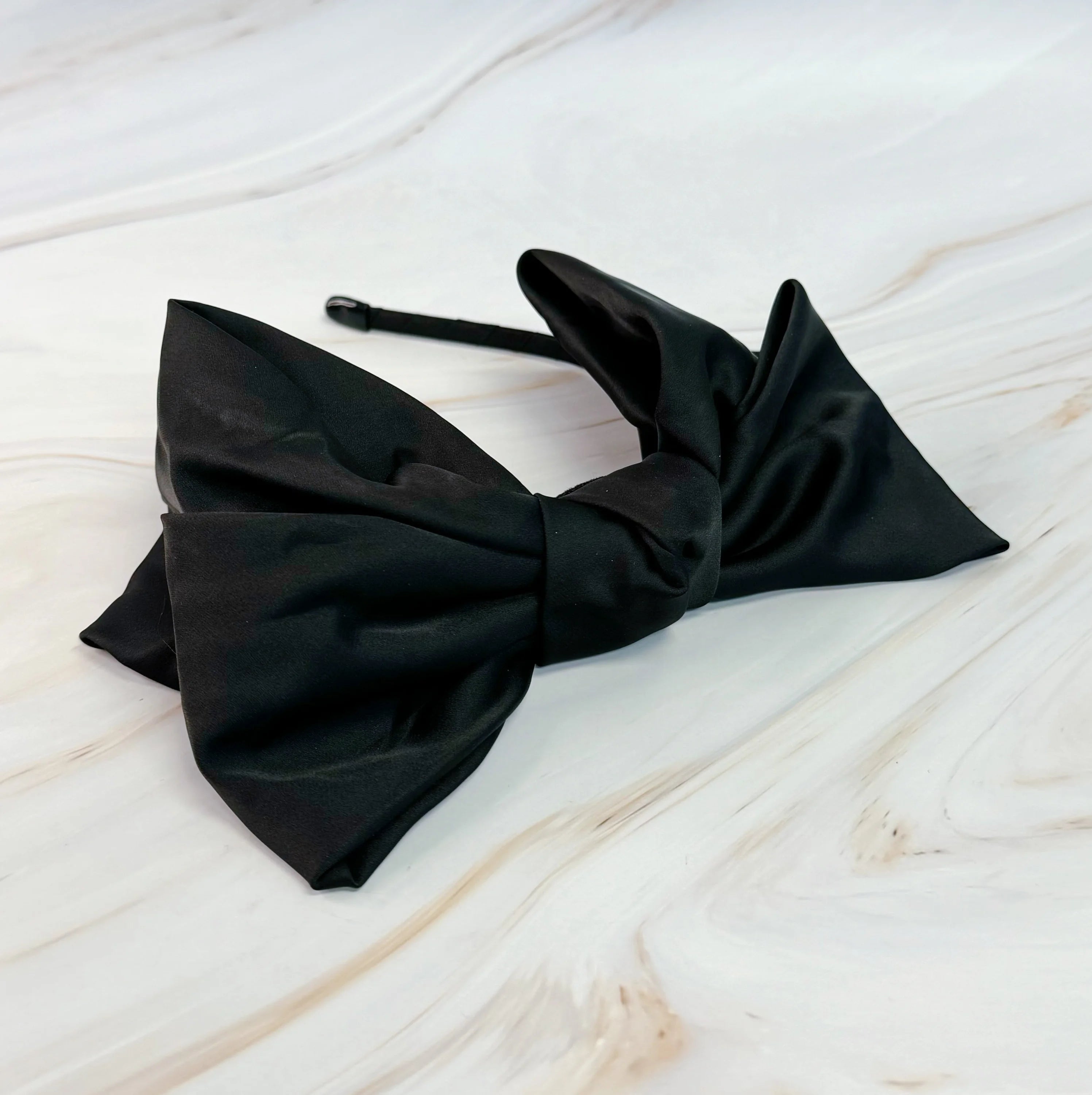 Satin Bow Crown Headband LUNESCAPE