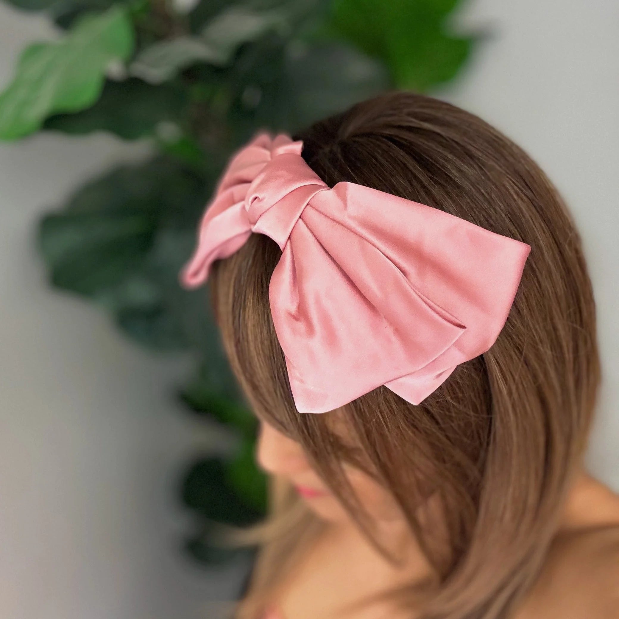 Satin Bow Crown Headband LUNESCAPE