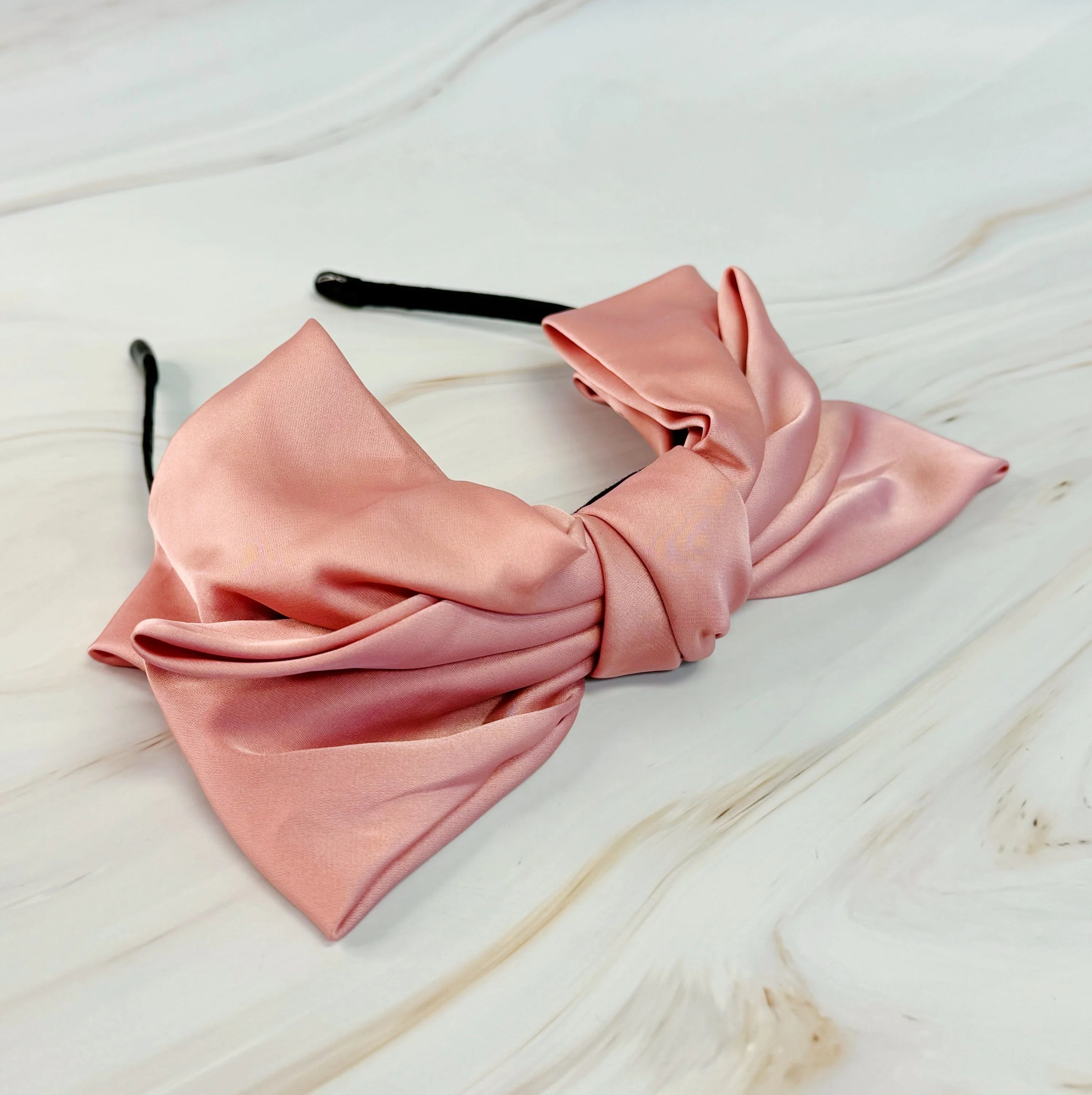 Satin Bow Crown Headband LUNESCAPE