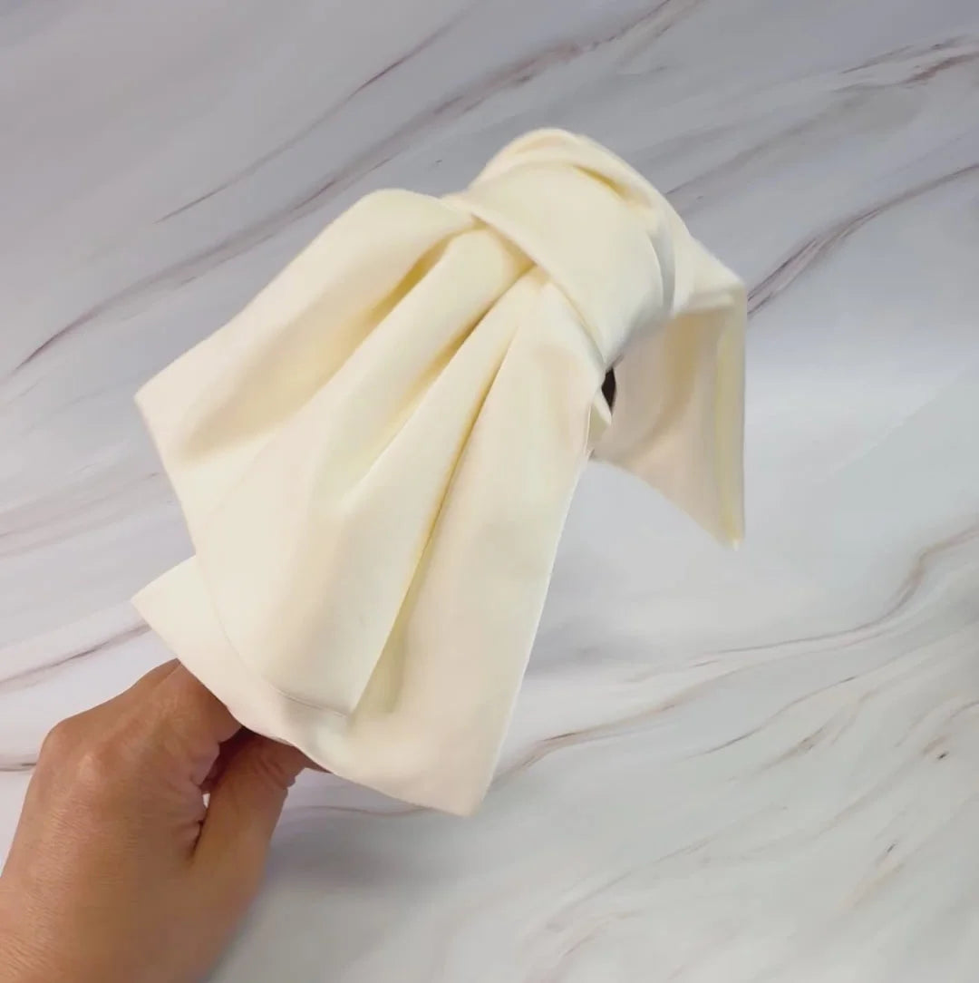 Satin Bow Crown Headband LUNESCAPE