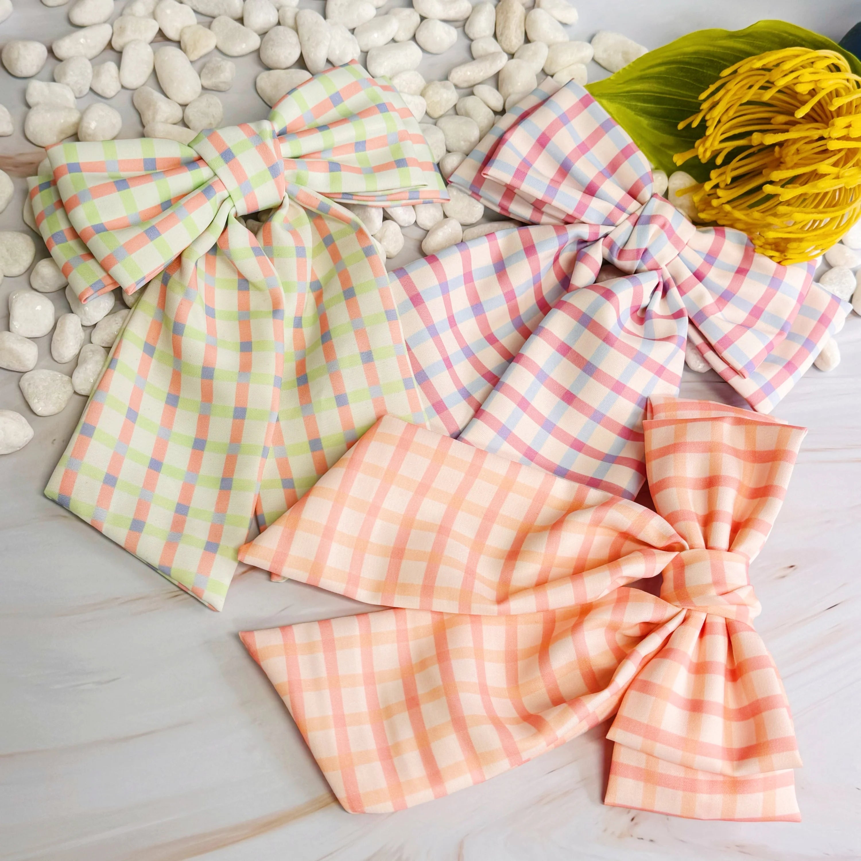 Satin Precious Double Bow Hair Clip LUNESCAPE