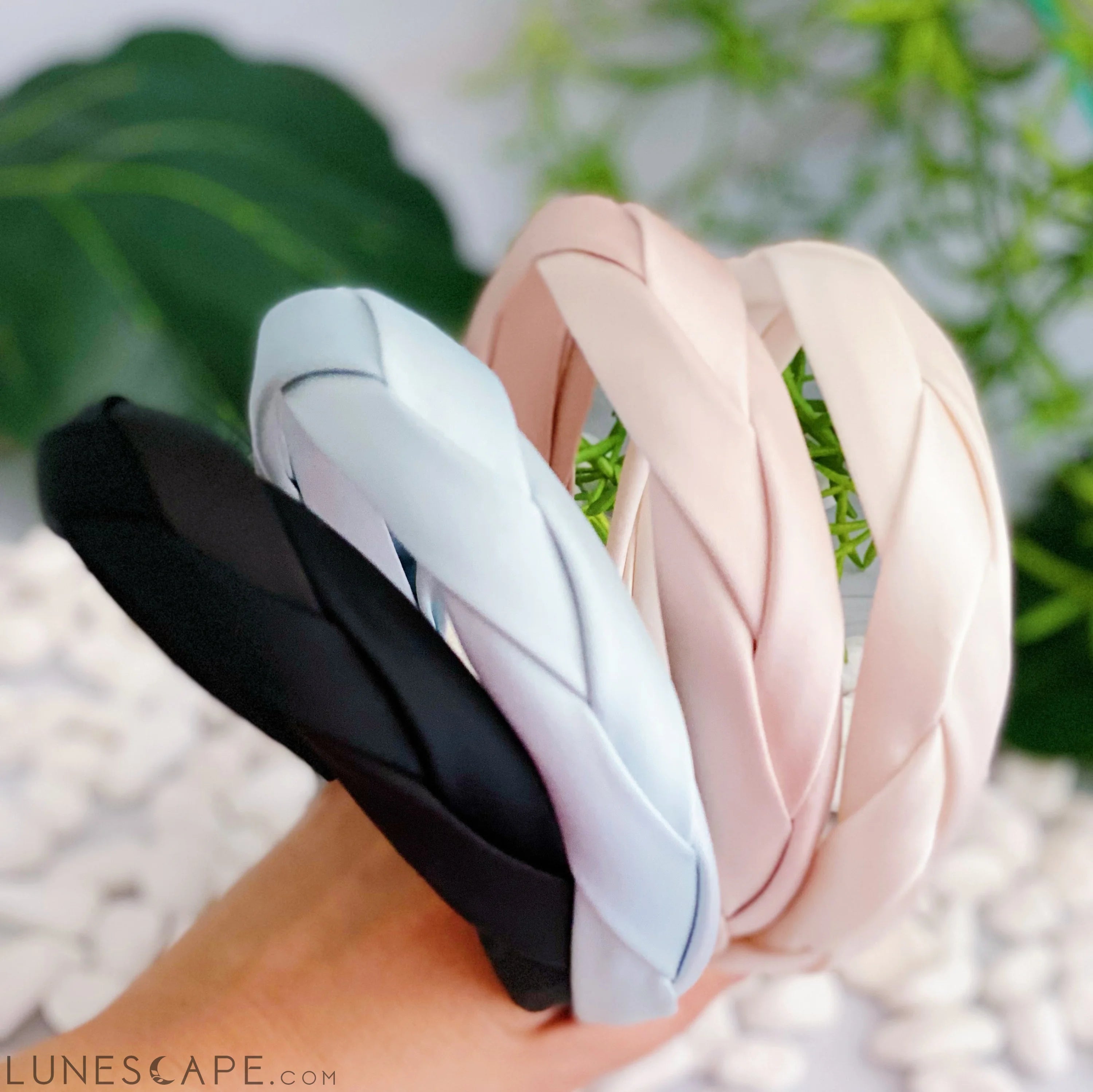 Satin Silk Braid Headband LUNESCAPE