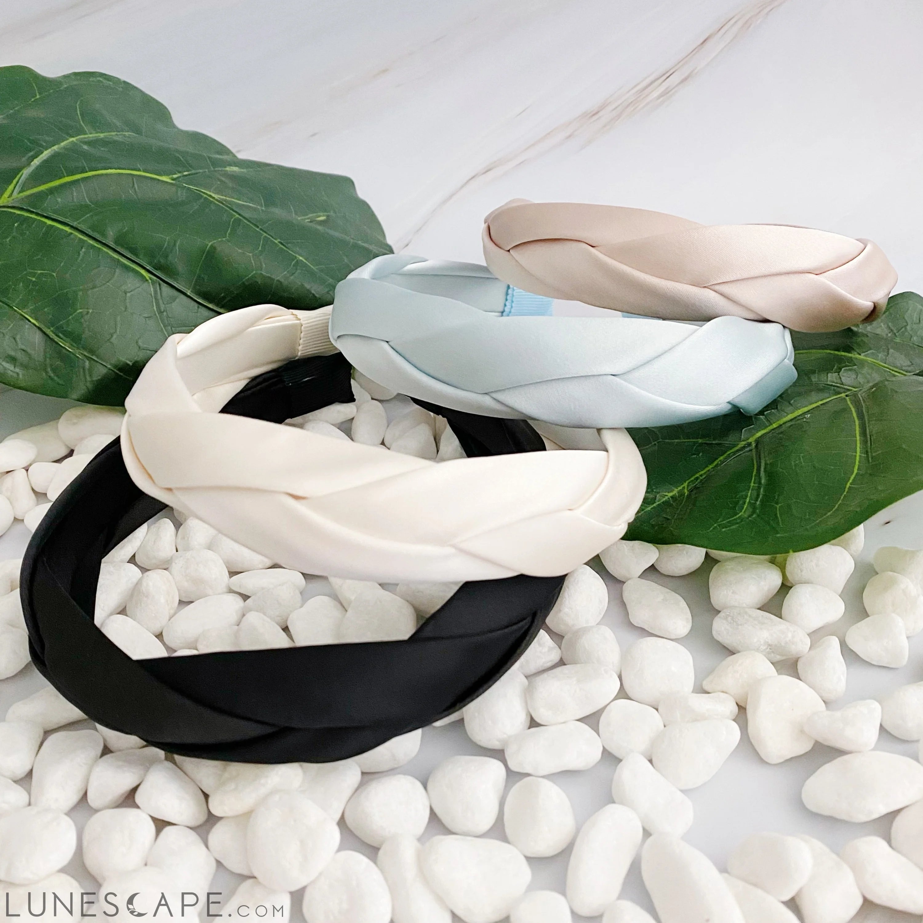 Satin Silk Braid Headband LUNESCAPE