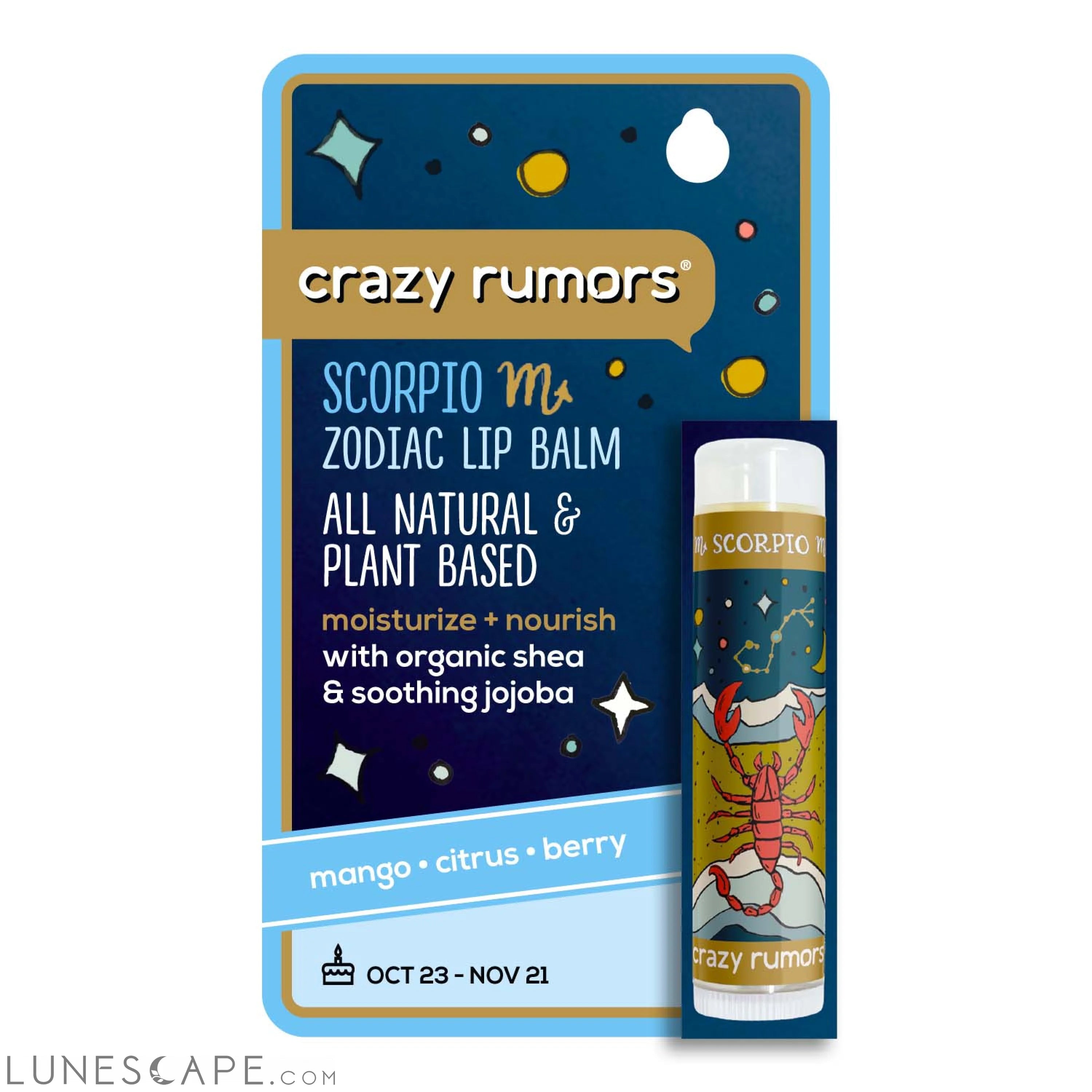Scorpio Zodiac Lip Balm LUNESCAPE