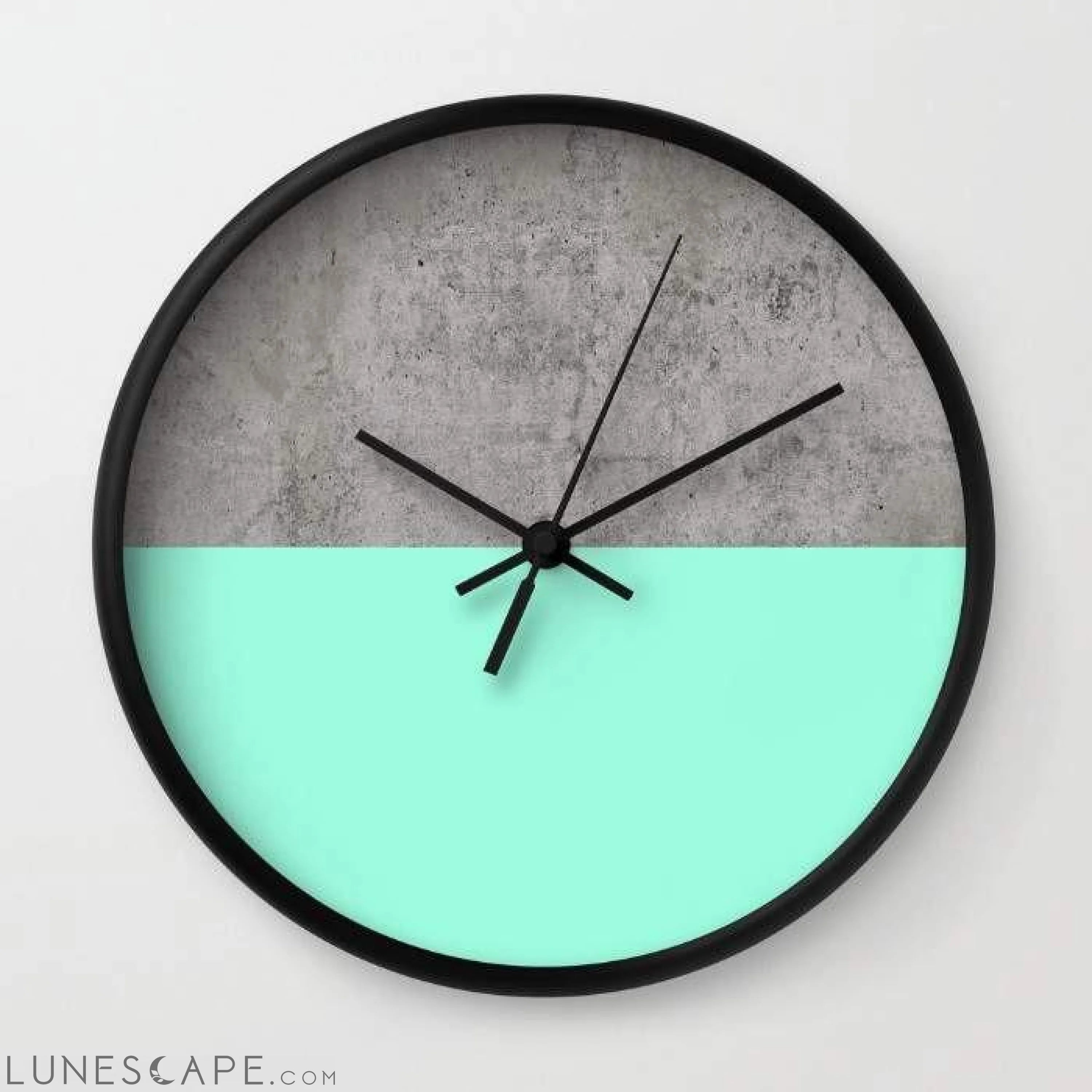 Sea on Concrete Wall Clock LUNESCAPE