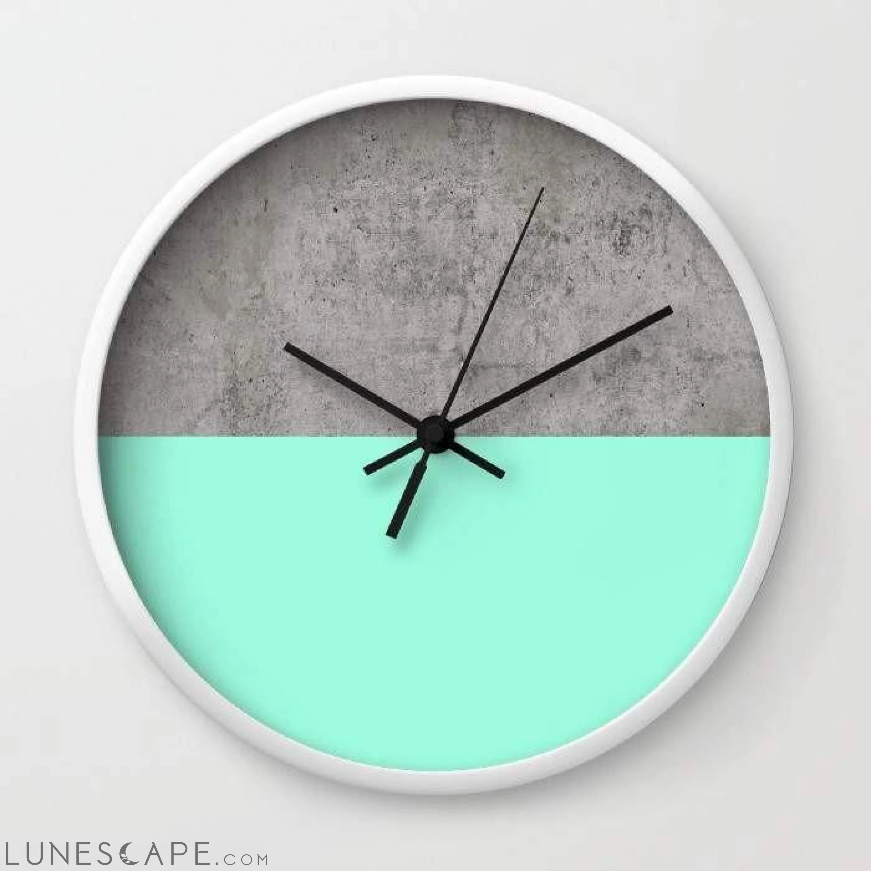 Sea on Concrete Wall Clock LUNESCAPE
