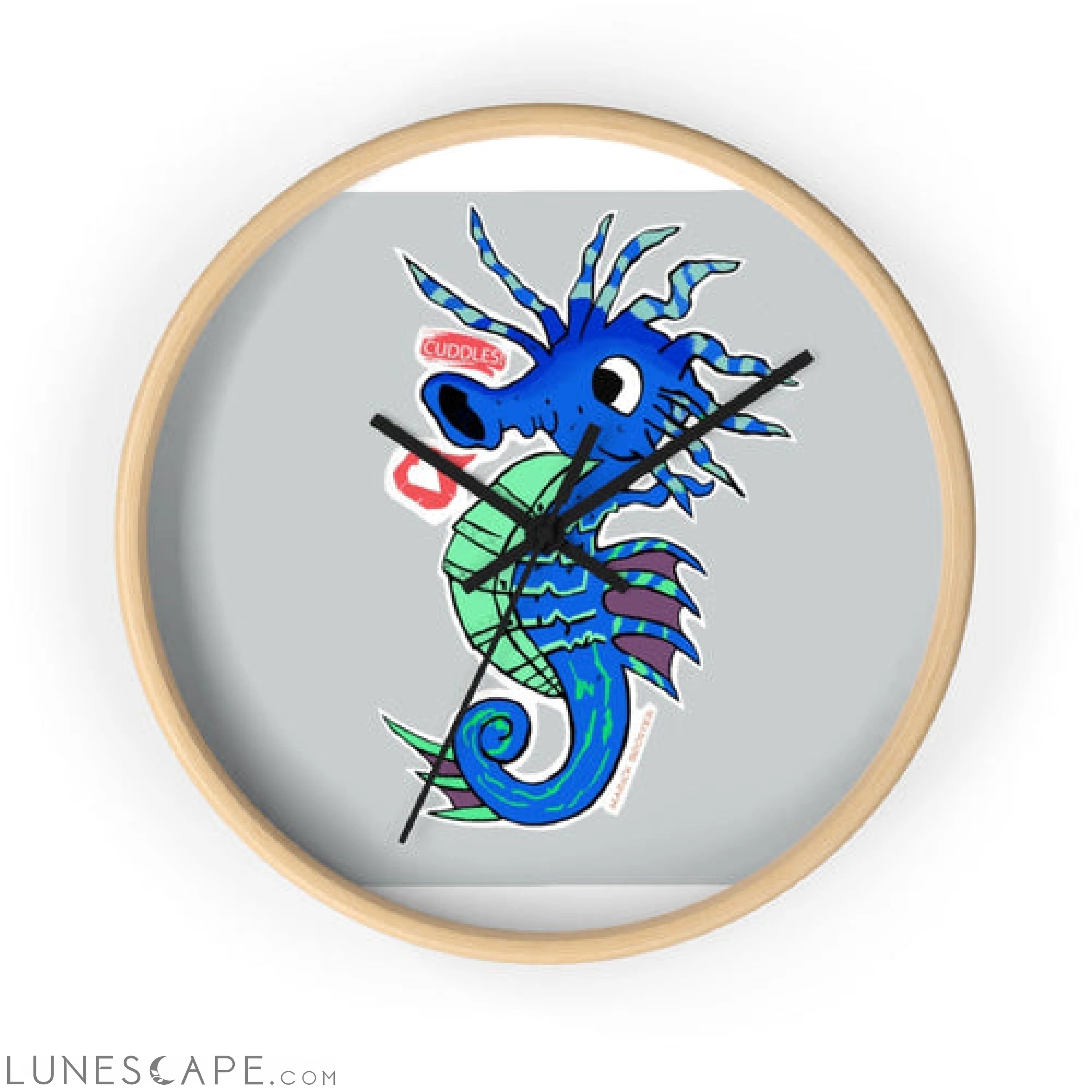 Seahorse Wall clock LUNESCAPE