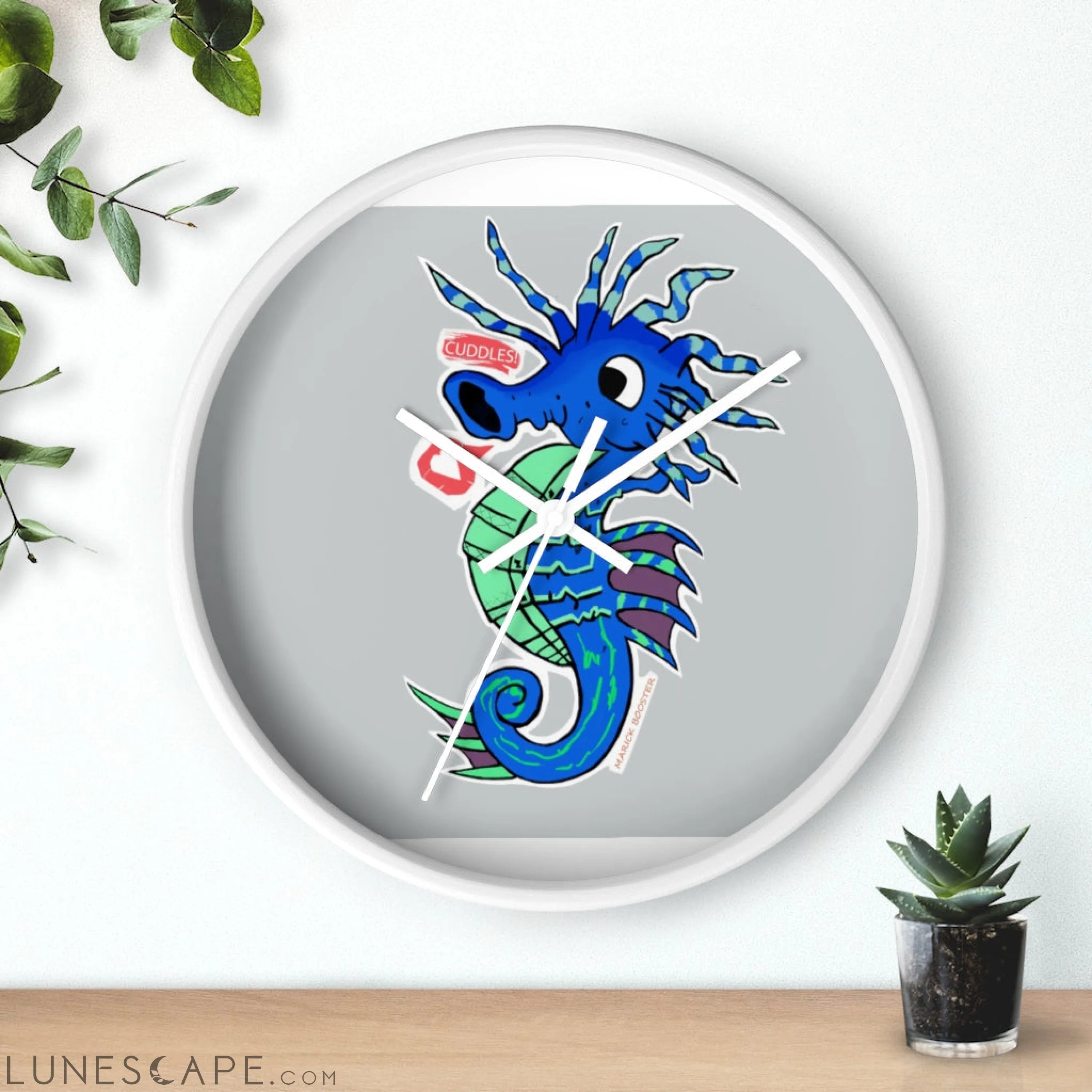 Seahorse Wall clock LUNESCAPE