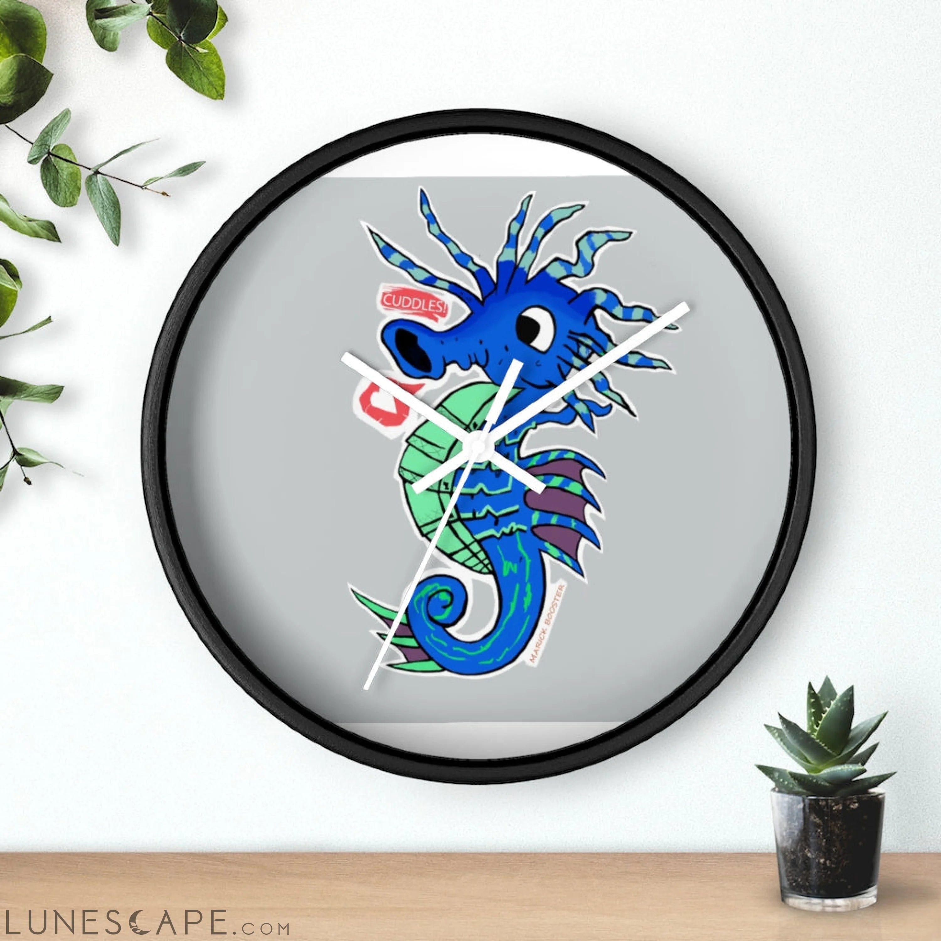 Seahorse Wall clock LUNESCAPE