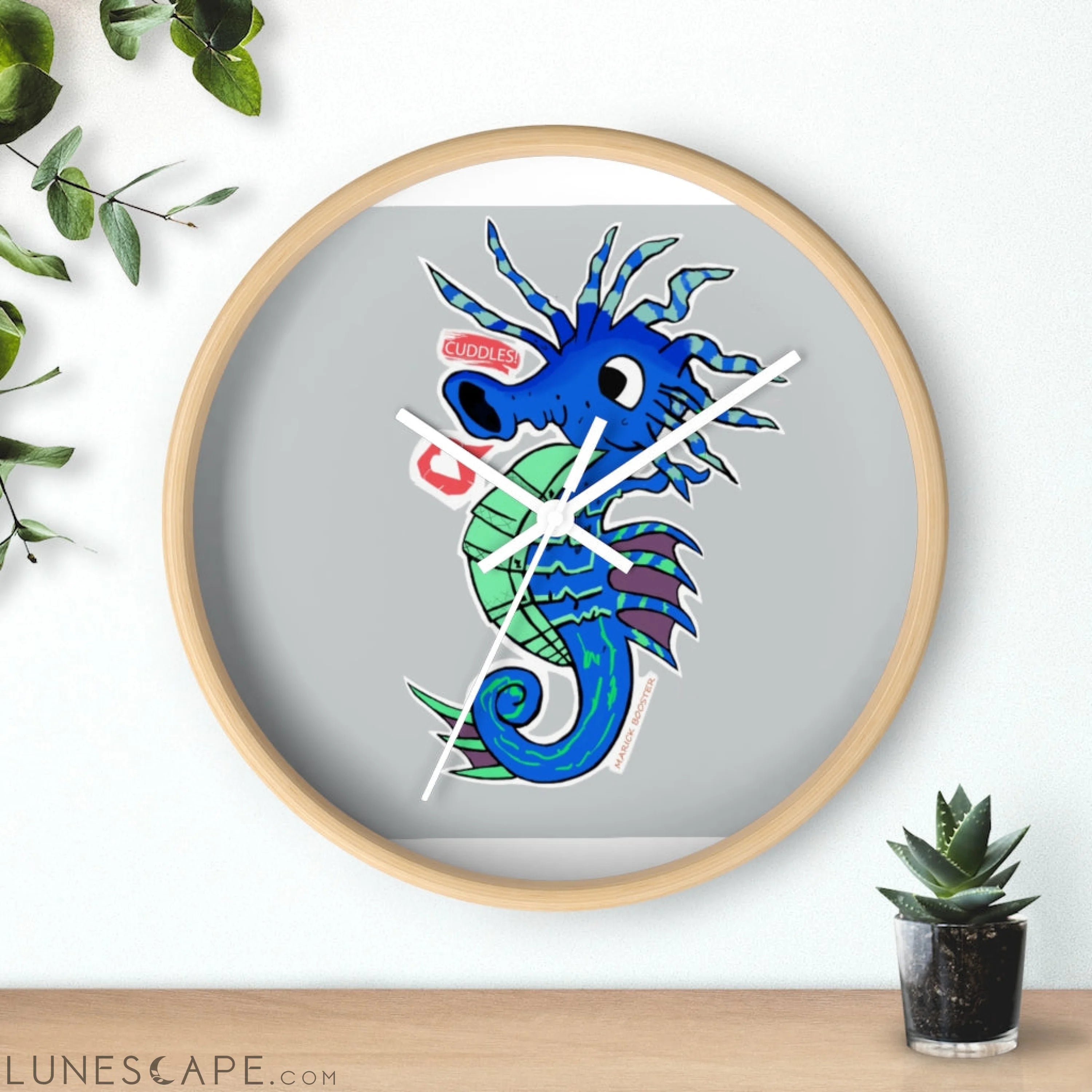 Seahorse Wall clock LUNESCAPE