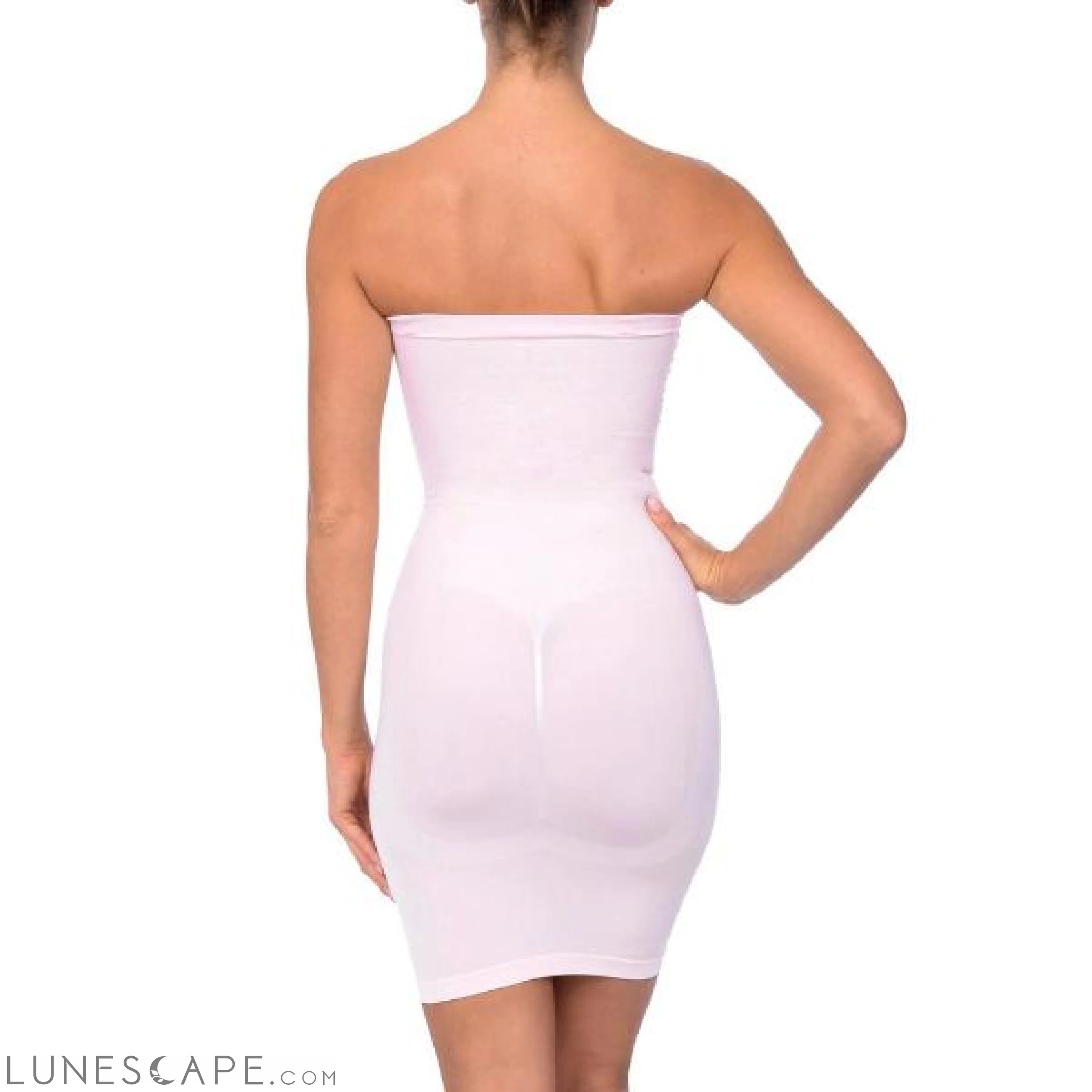 Seamless Strapless Full Body Slip Pale Pink LUNESCAPE