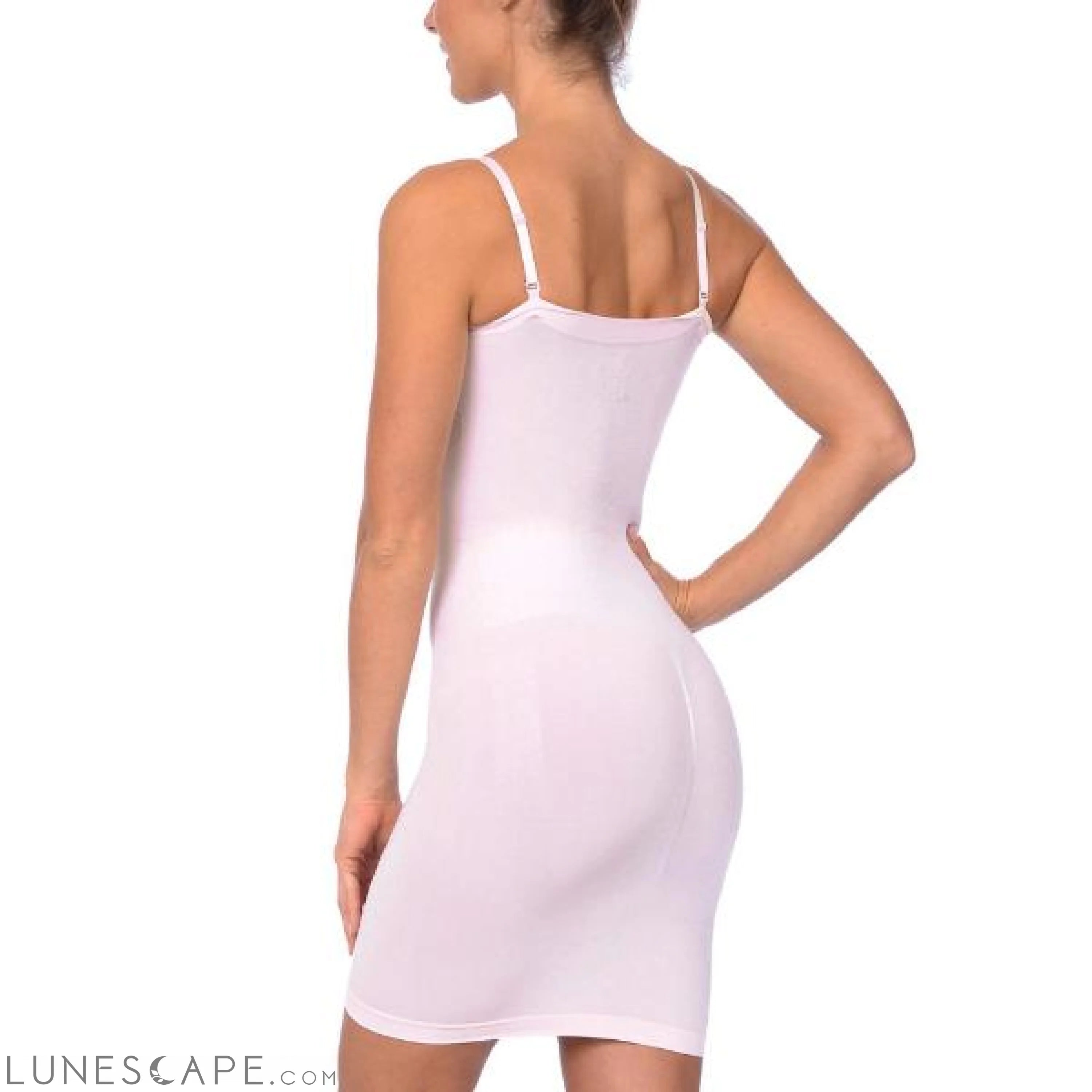 Seamless Strapless Full Body Slip Pale Pink LUNESCAPE