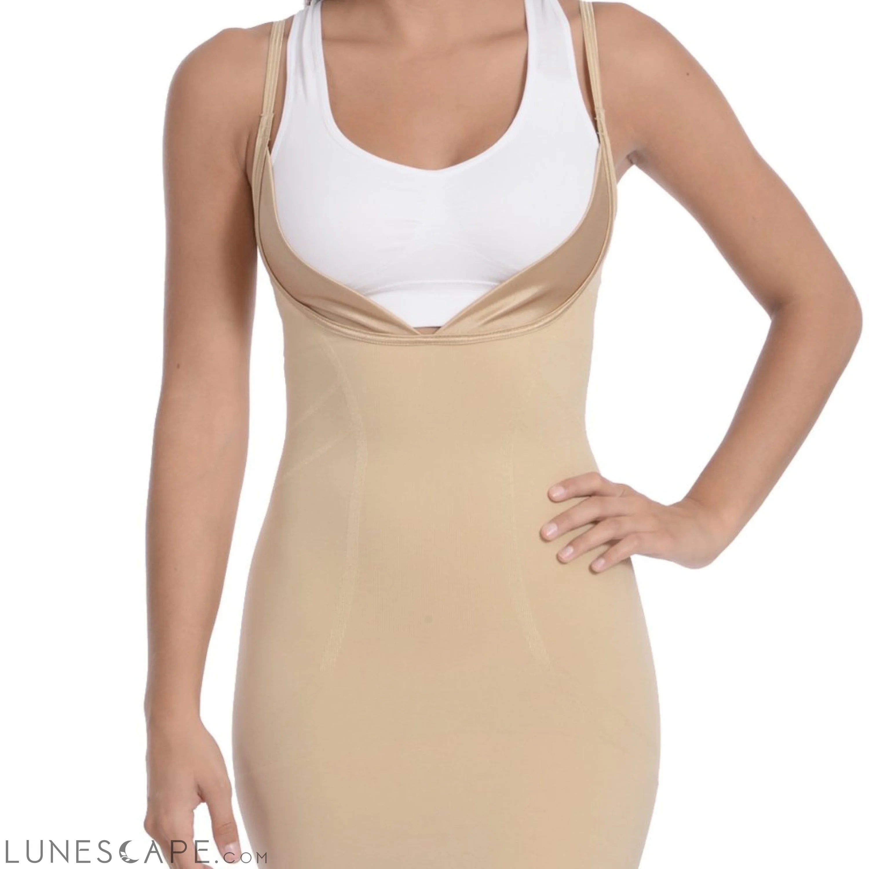 Seamless "Wear Your Own Bra" Full Body Slip Shaper Nude LUNESCAPE