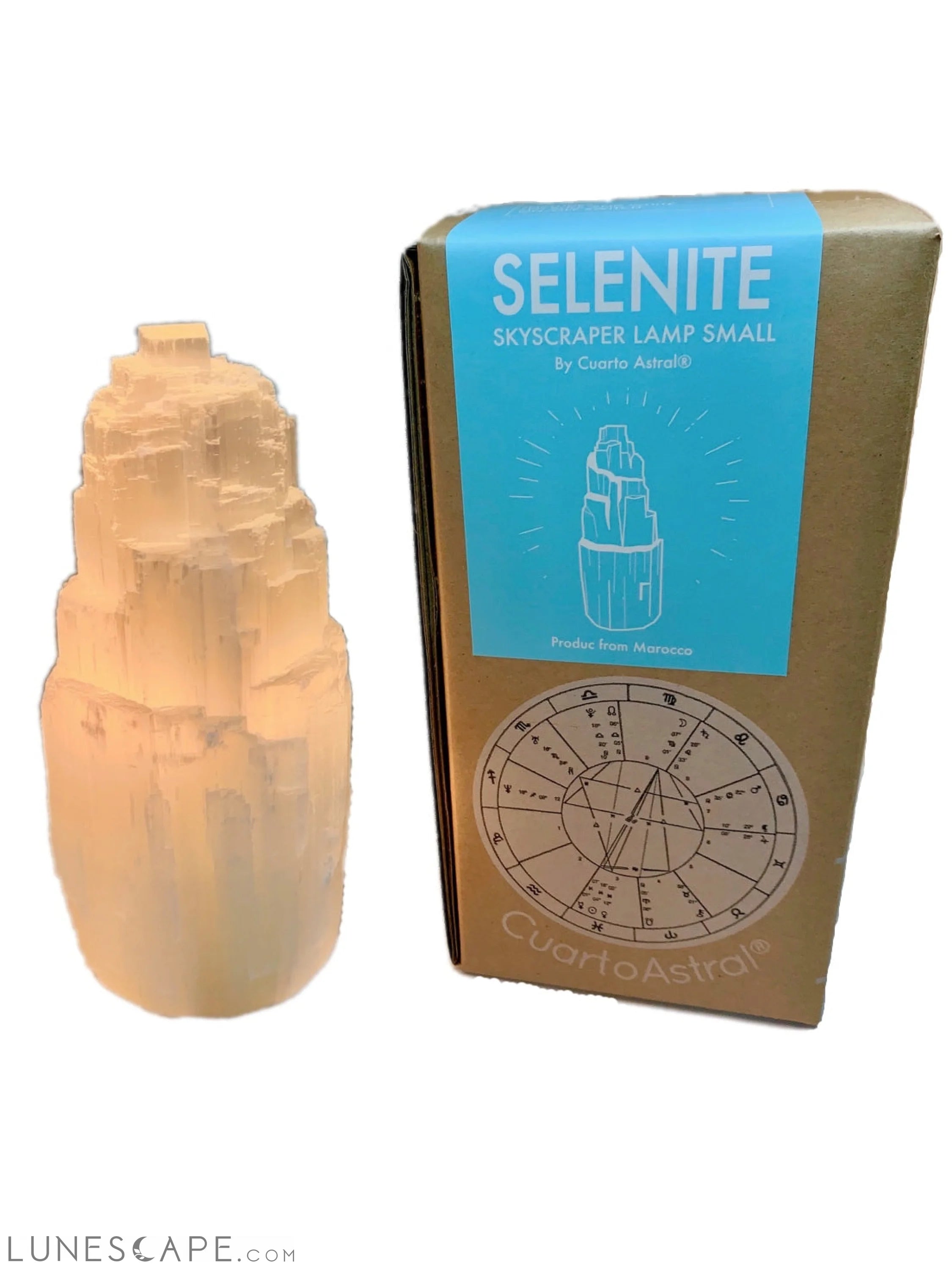 Selenite Skyscraper Lamp Small Prime LUNESCAPE