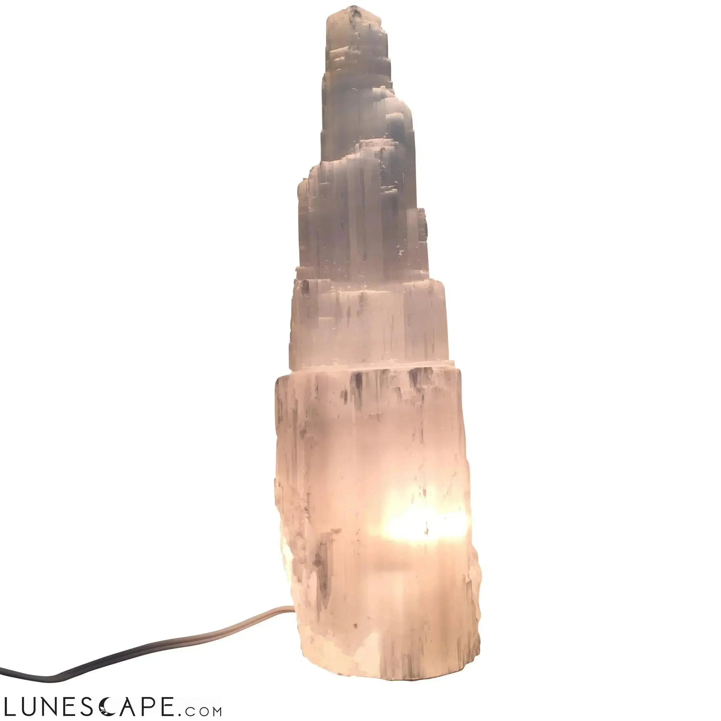 Selenite Tower Lamp LUNESCAPE