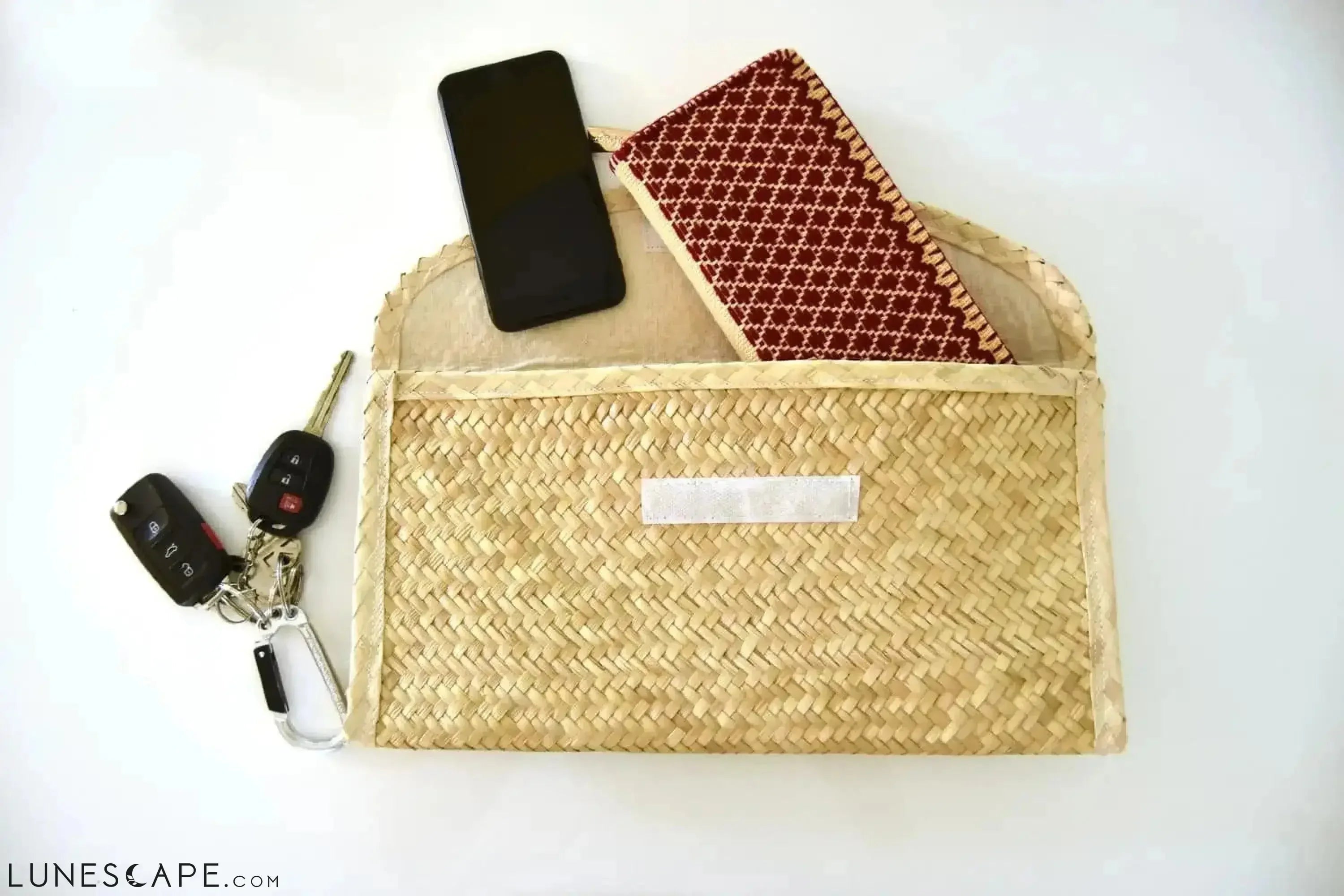Sequined Rainbow Clutch with Purple Trim LUNESCAPE