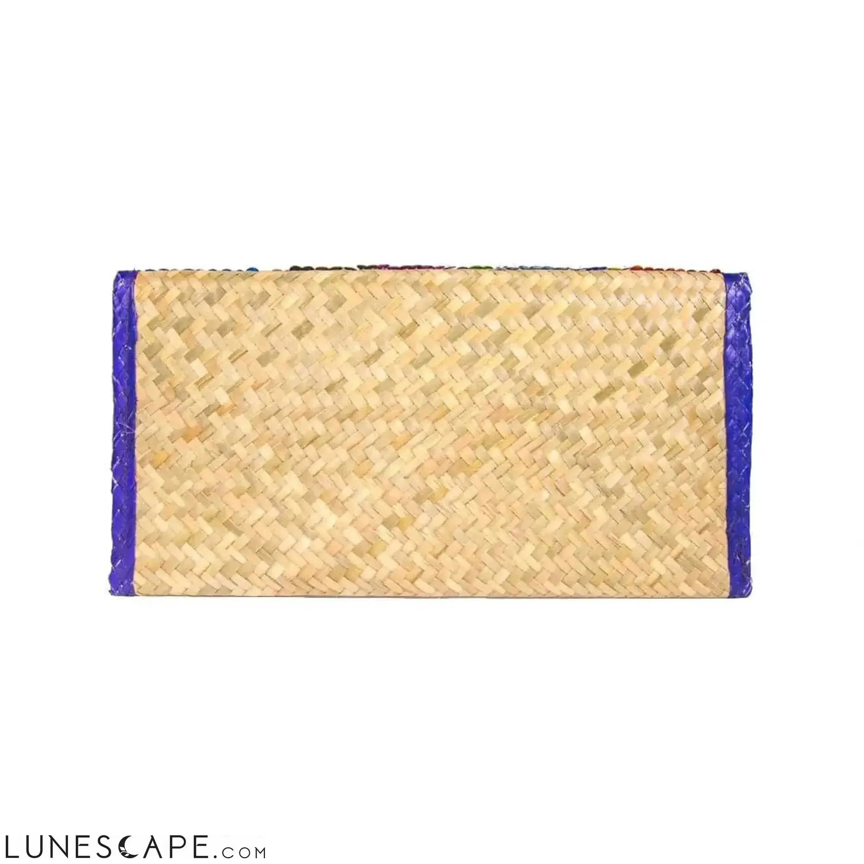 Sequined Rainbow Clutch with Purple Trim LUNESCAPE