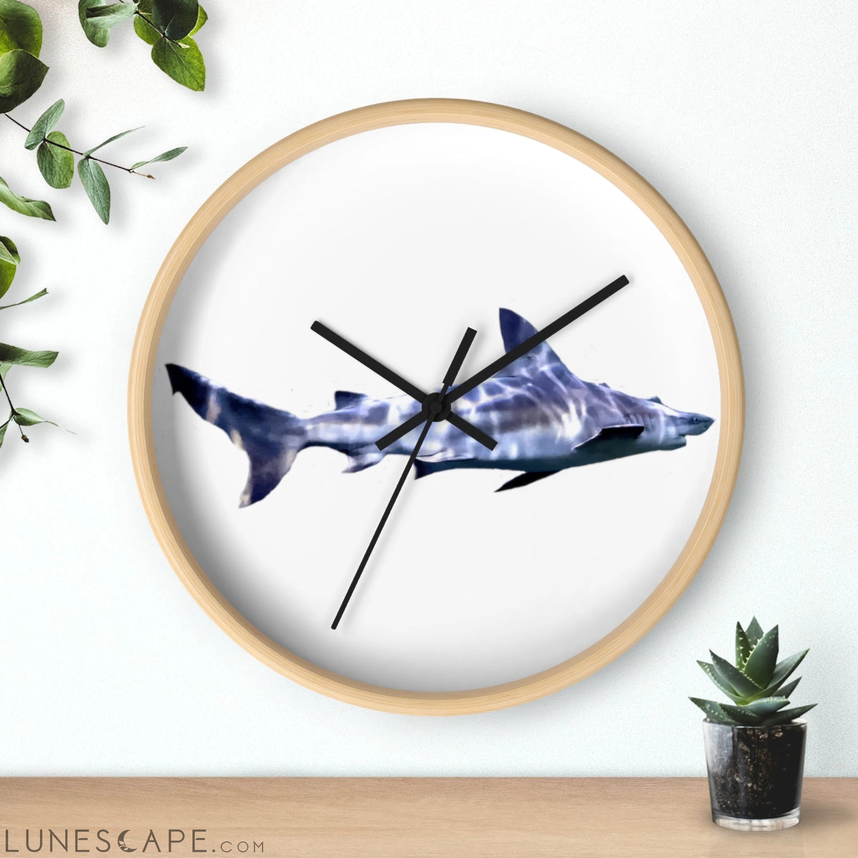 Shark Wall clock LUNESCAPE