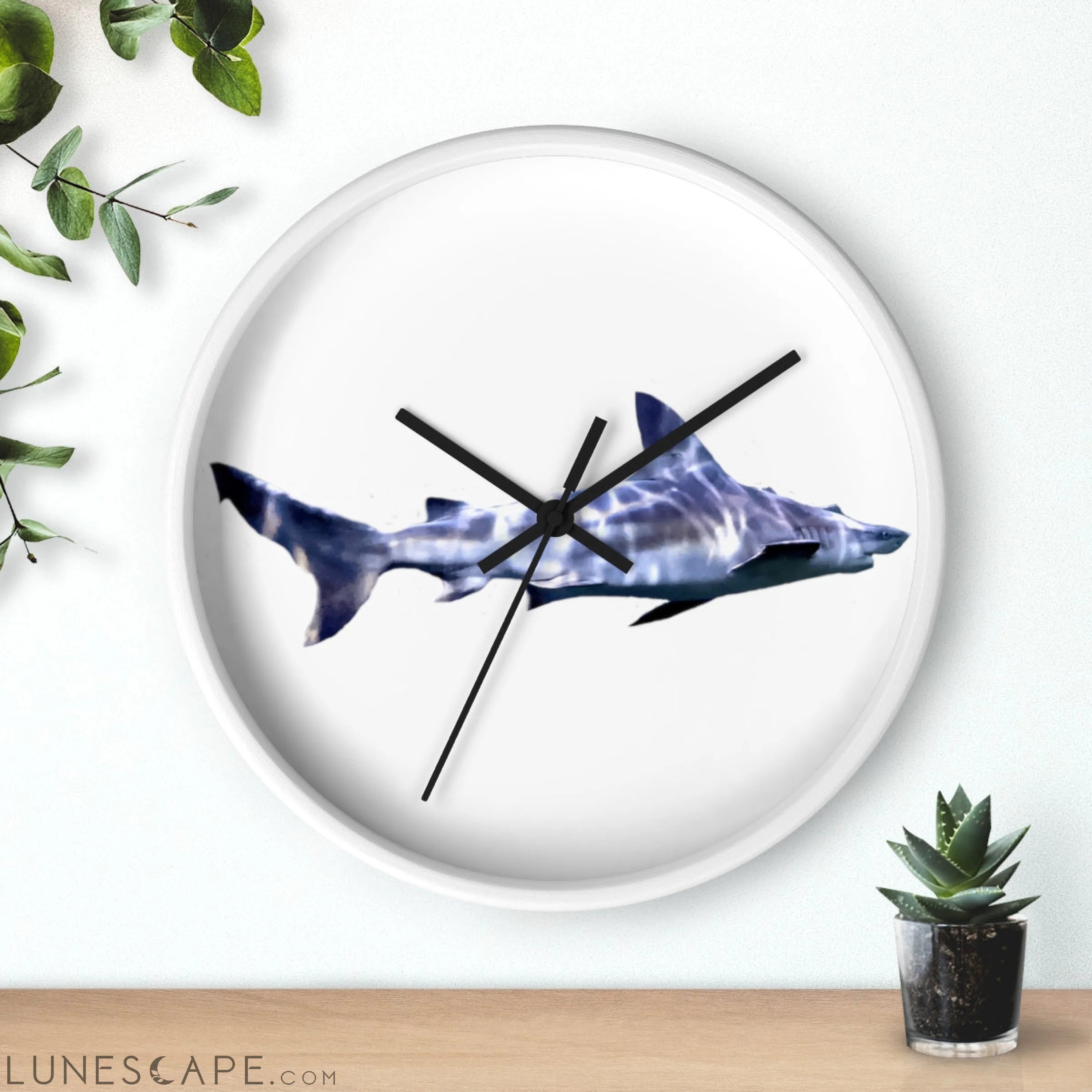 Shark Wall clock LUNESCAPE