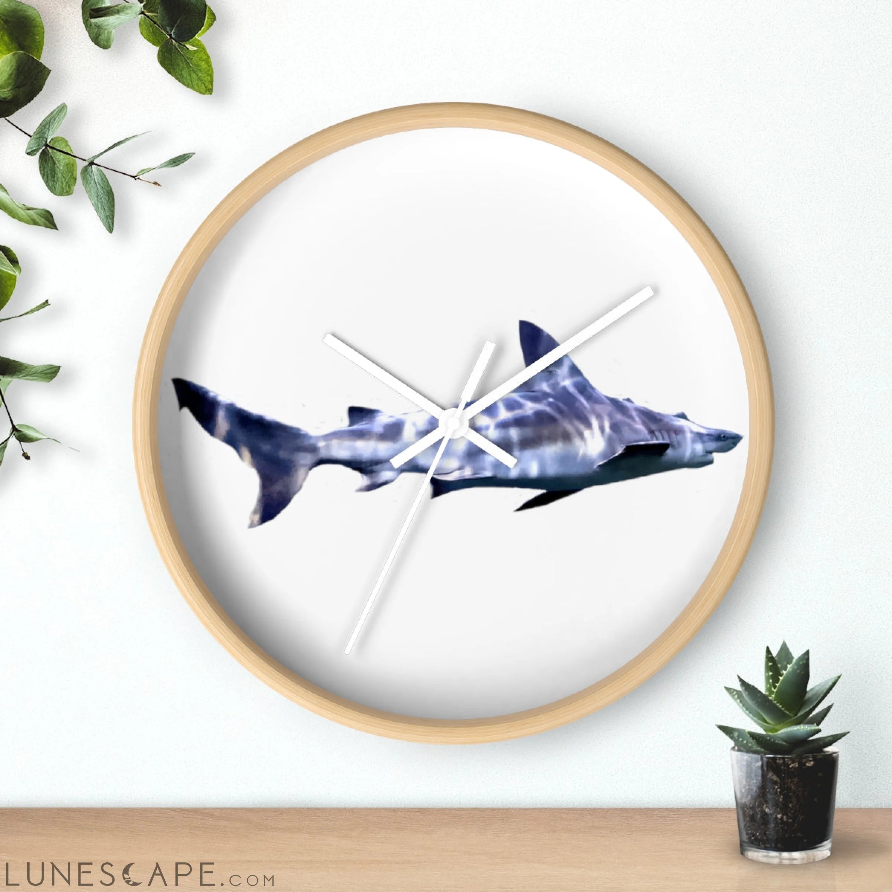Shark Wall clock LUNESCAPE
