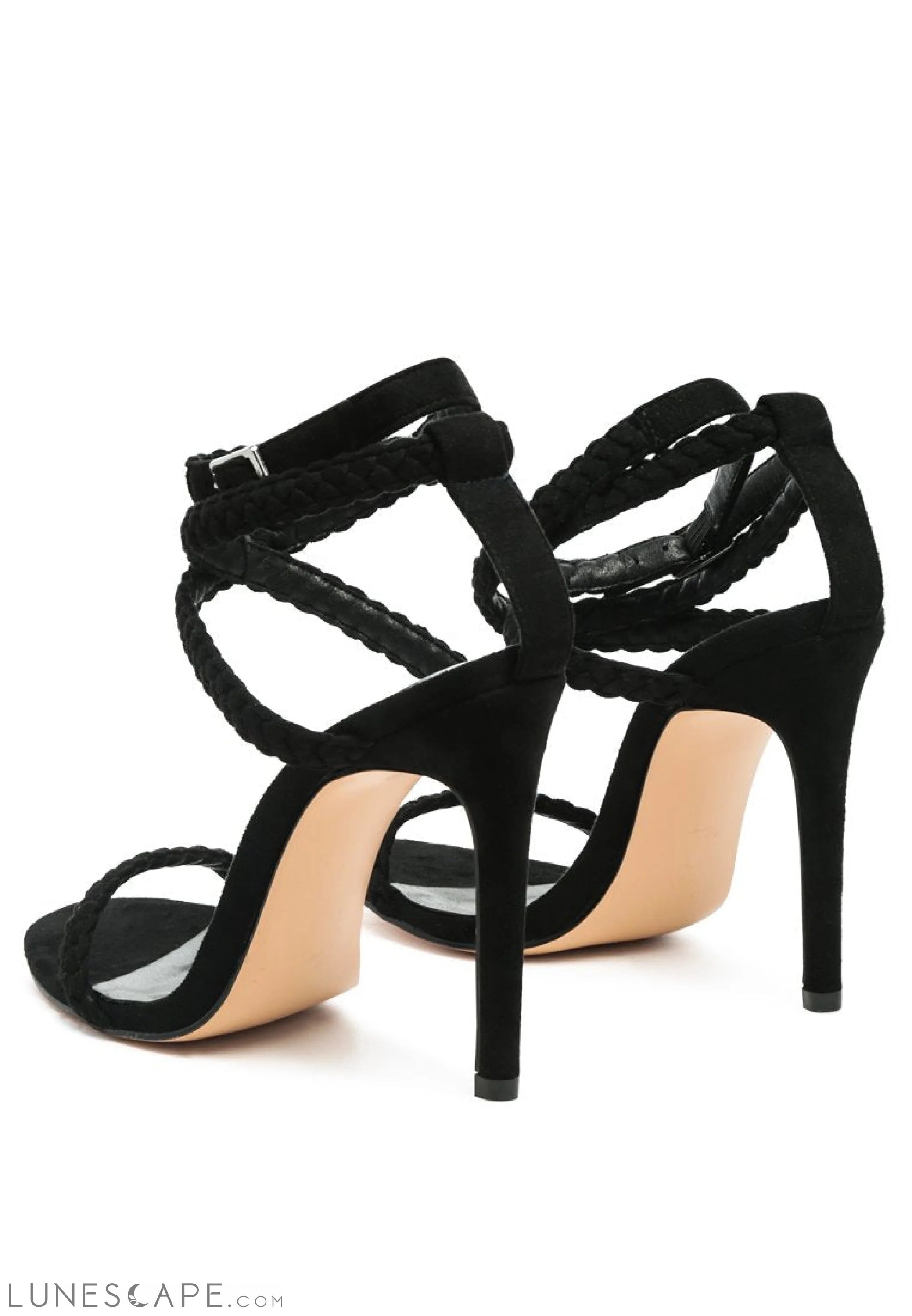 Sherri High Heeled Faux Suede Sandals LUNESCAPE