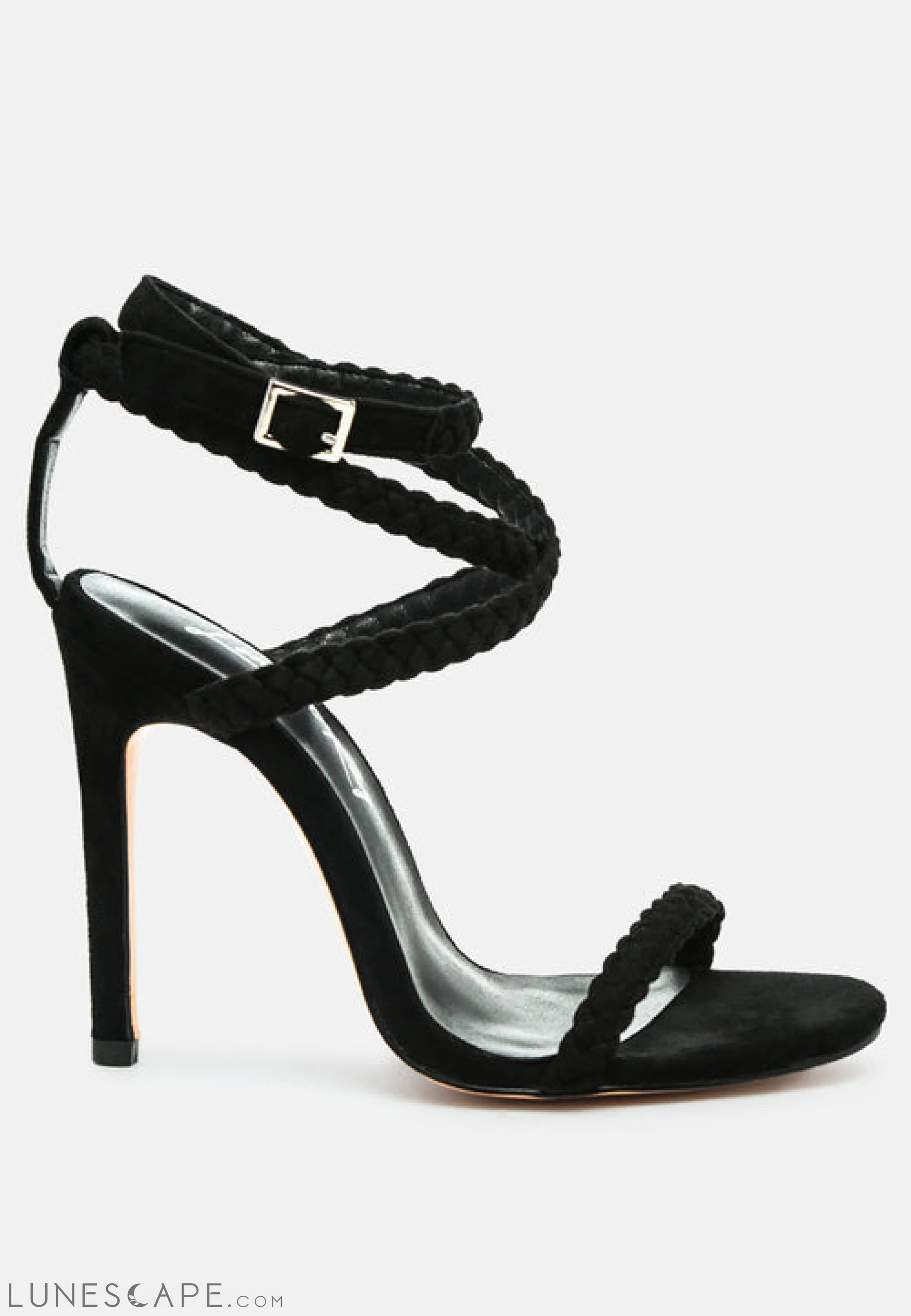 Sherri High Heeled Faux Suede Sandals LUNESCAPE