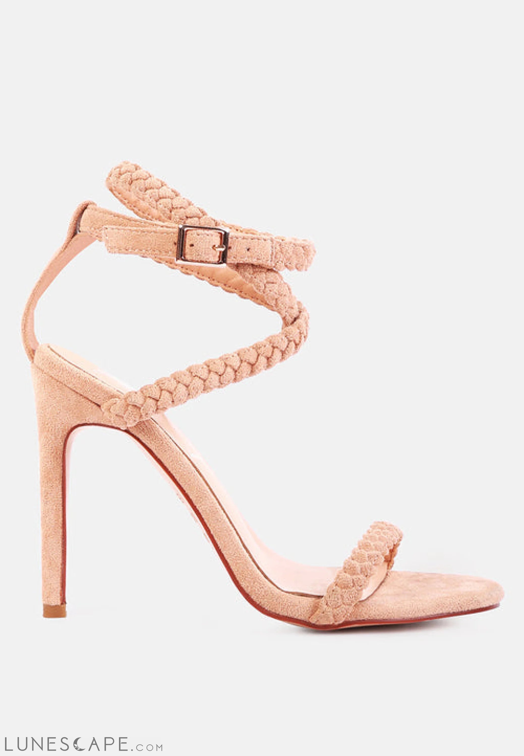 Sherri High Heeled Faux Suede Sandals LUNESCAPE