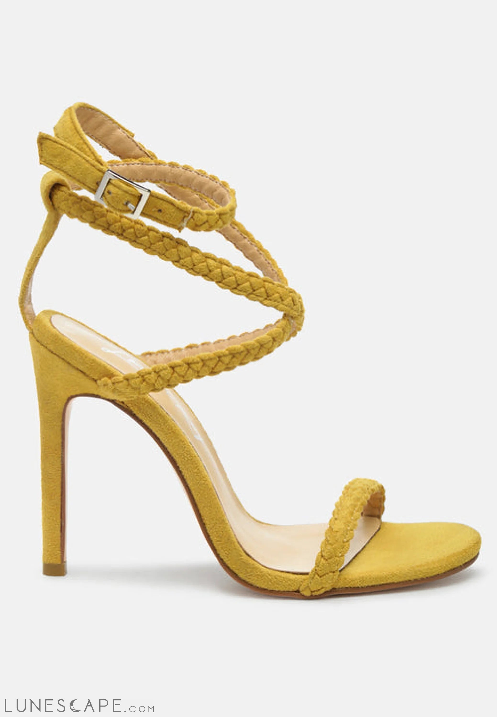 Sherri High Heeled Faux Suede Sandals LUNESCAPE