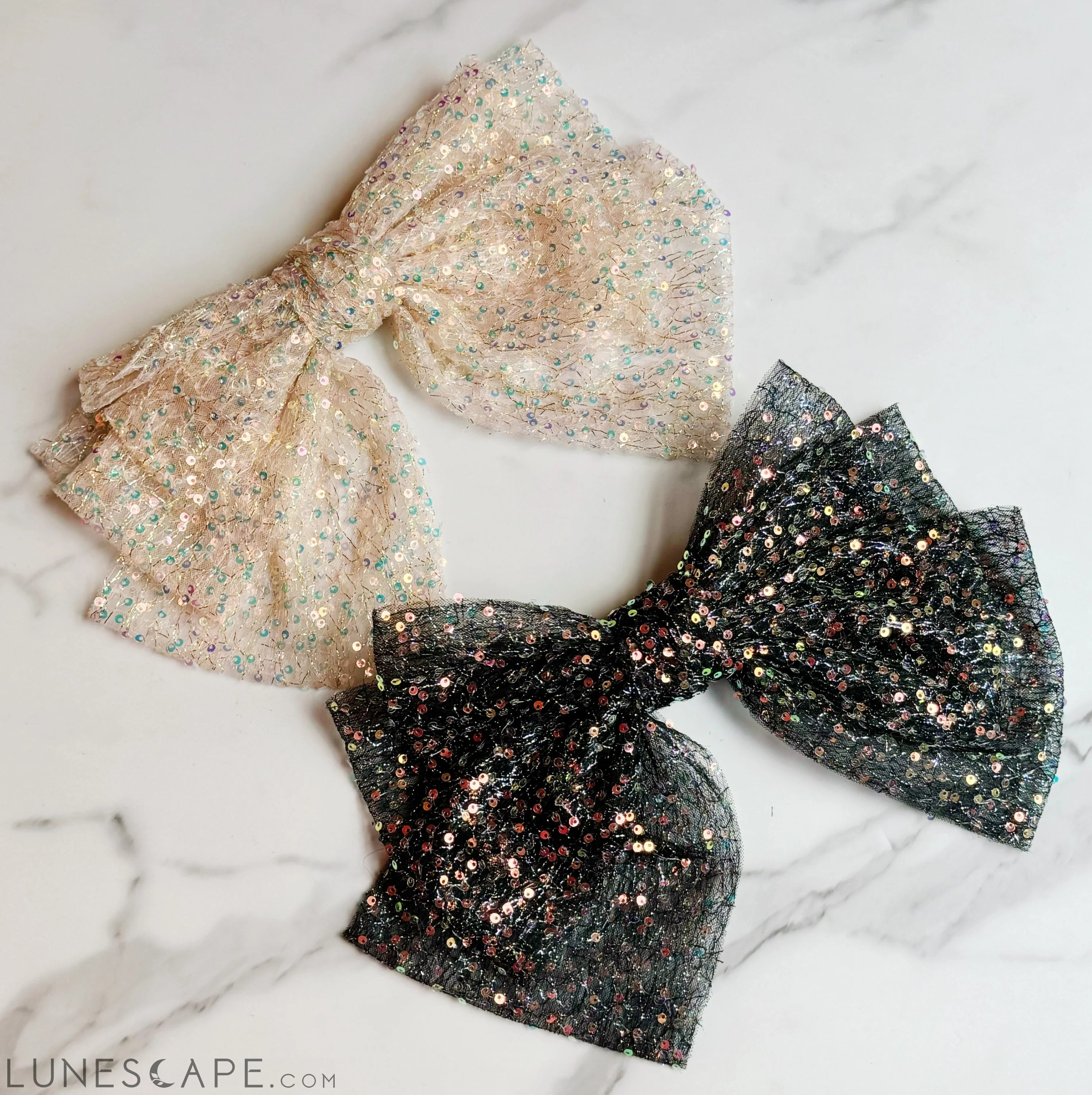 Shimmer Lover Bow Hair Clip LUNESCAPE