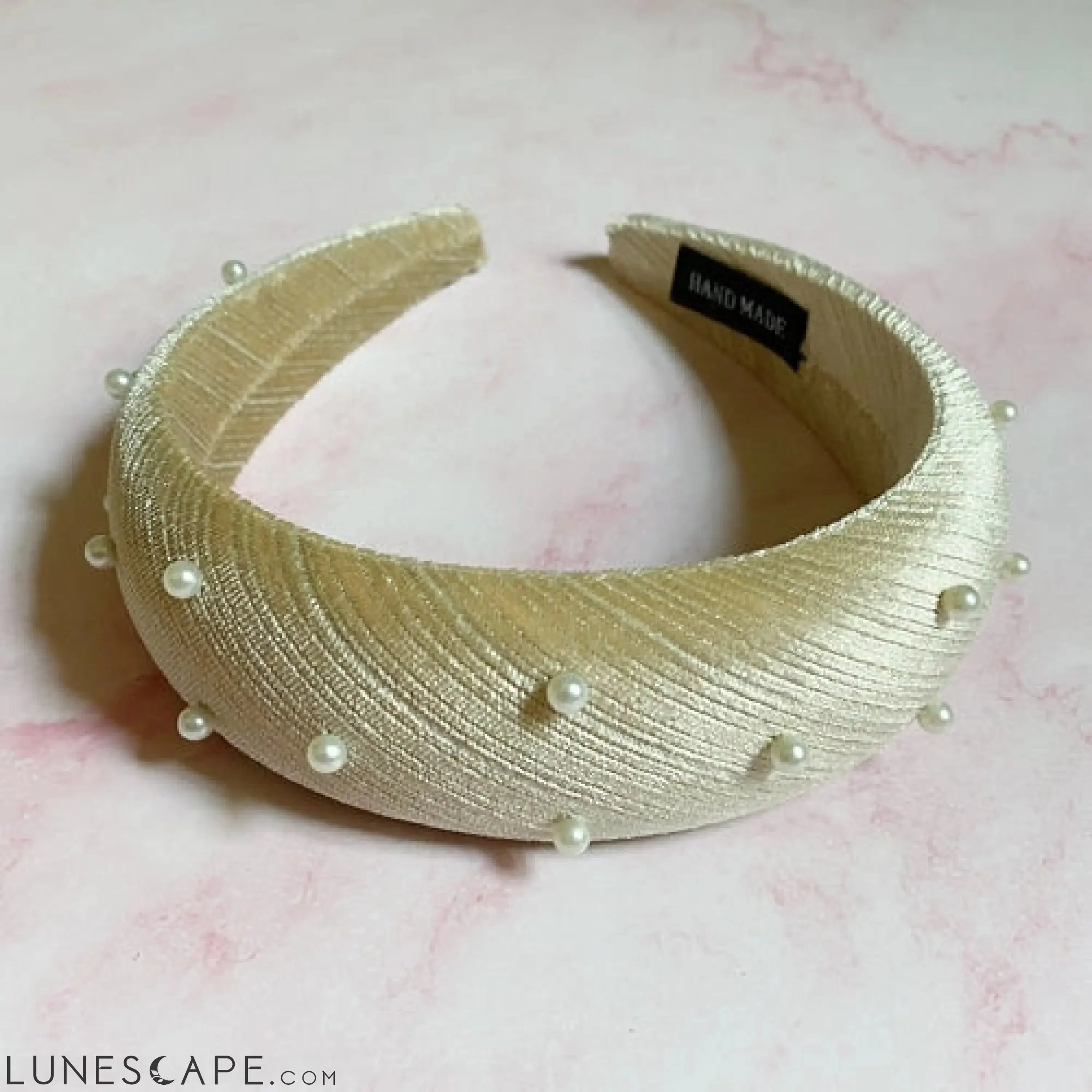 Silky Velvet Pearl Headband LUNESCAPE