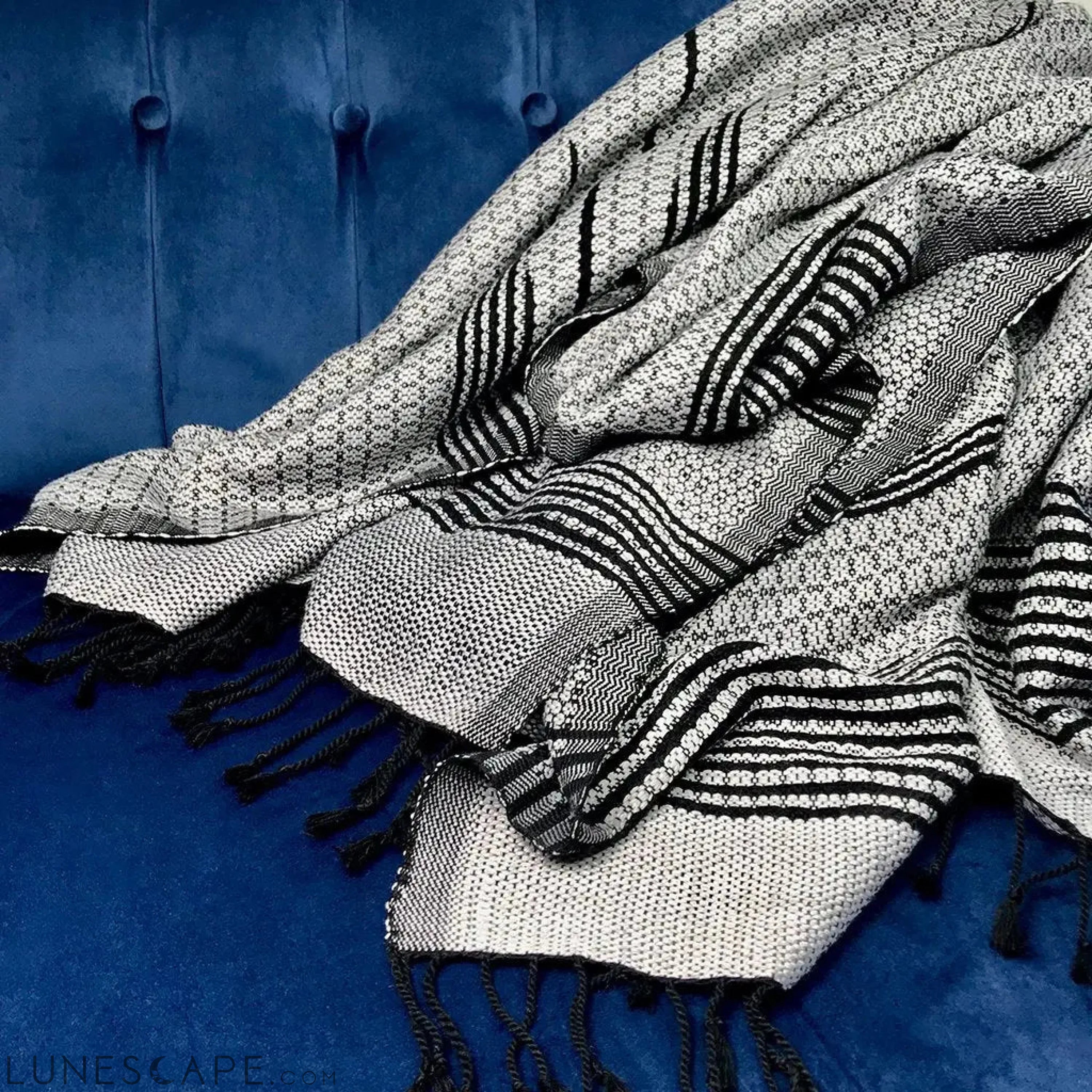 Silver Cambodia Tapestry Throw LUNESCAPE