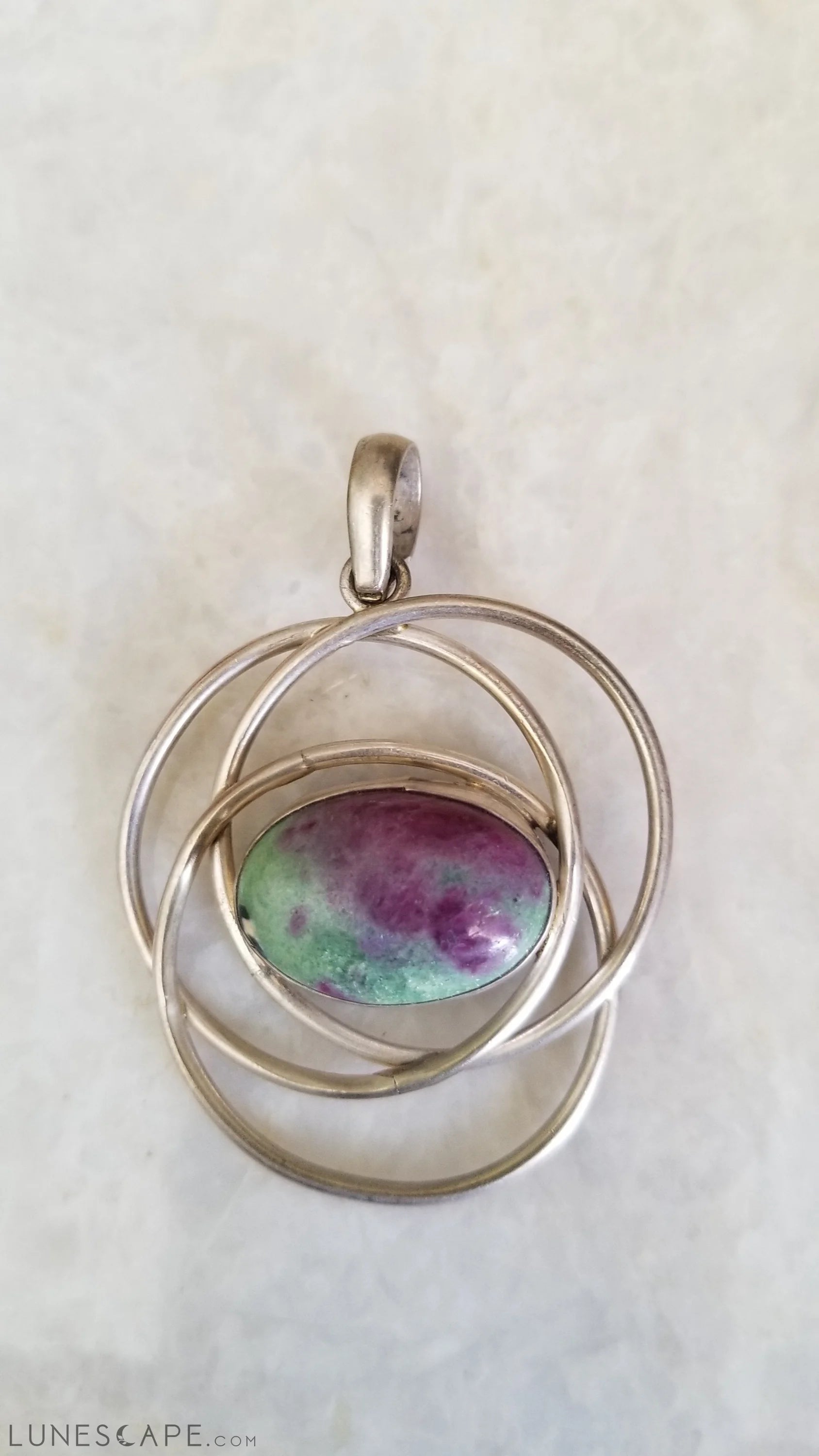 Silver Pendant - Semi Precious Stone LUNESCAPE