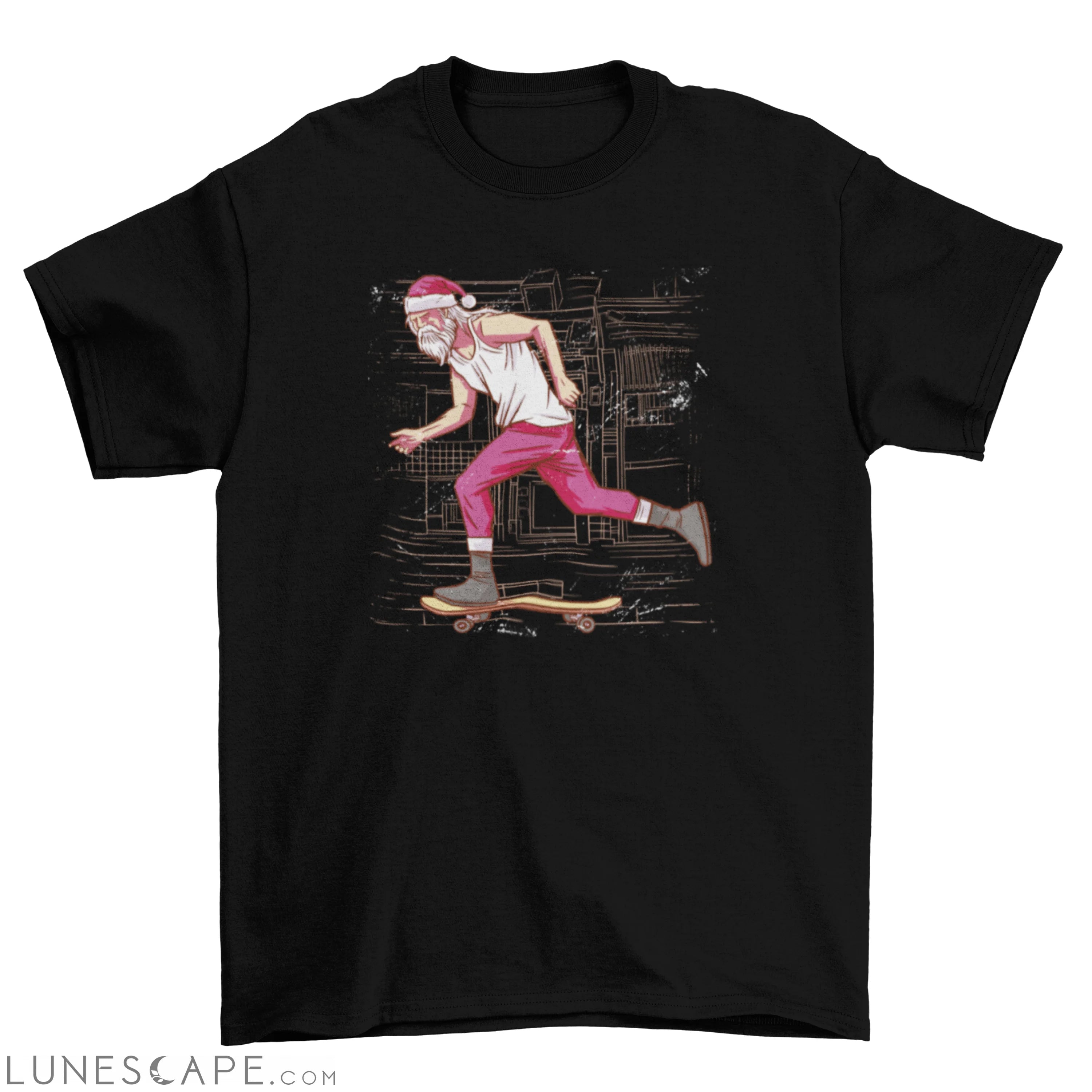 Skateboarding Santa t-shirt LUNESCAPE