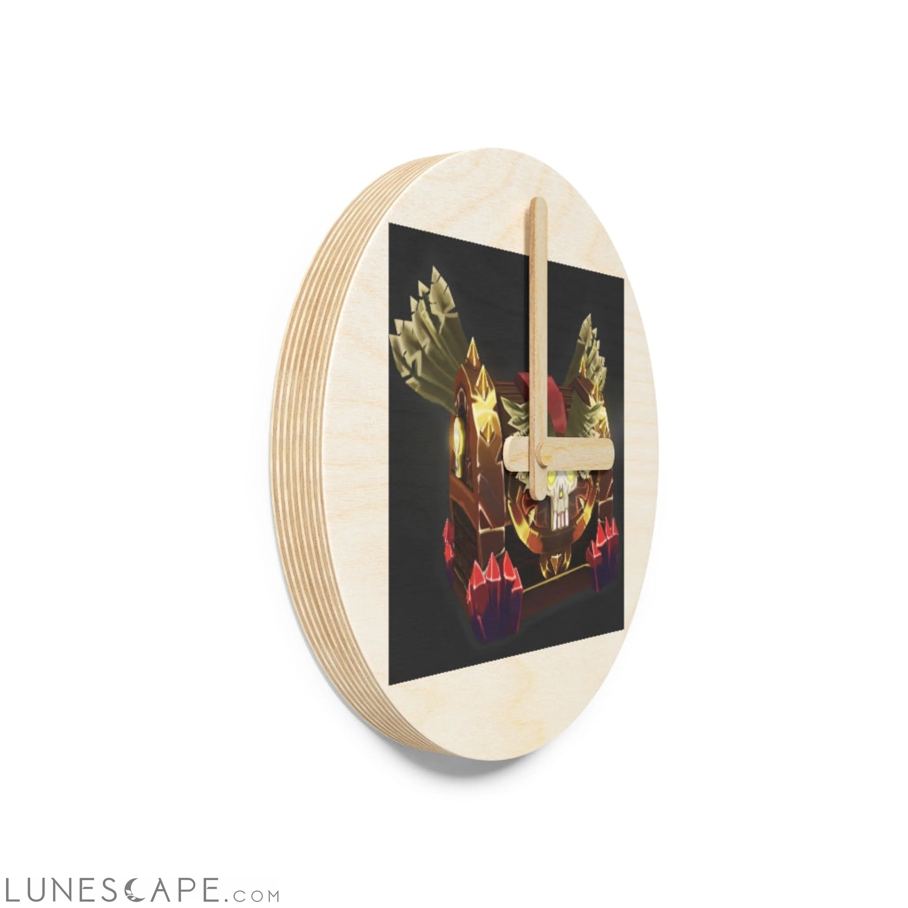 Skeleton Chest Wooden Wall Clock LUNESCAPE