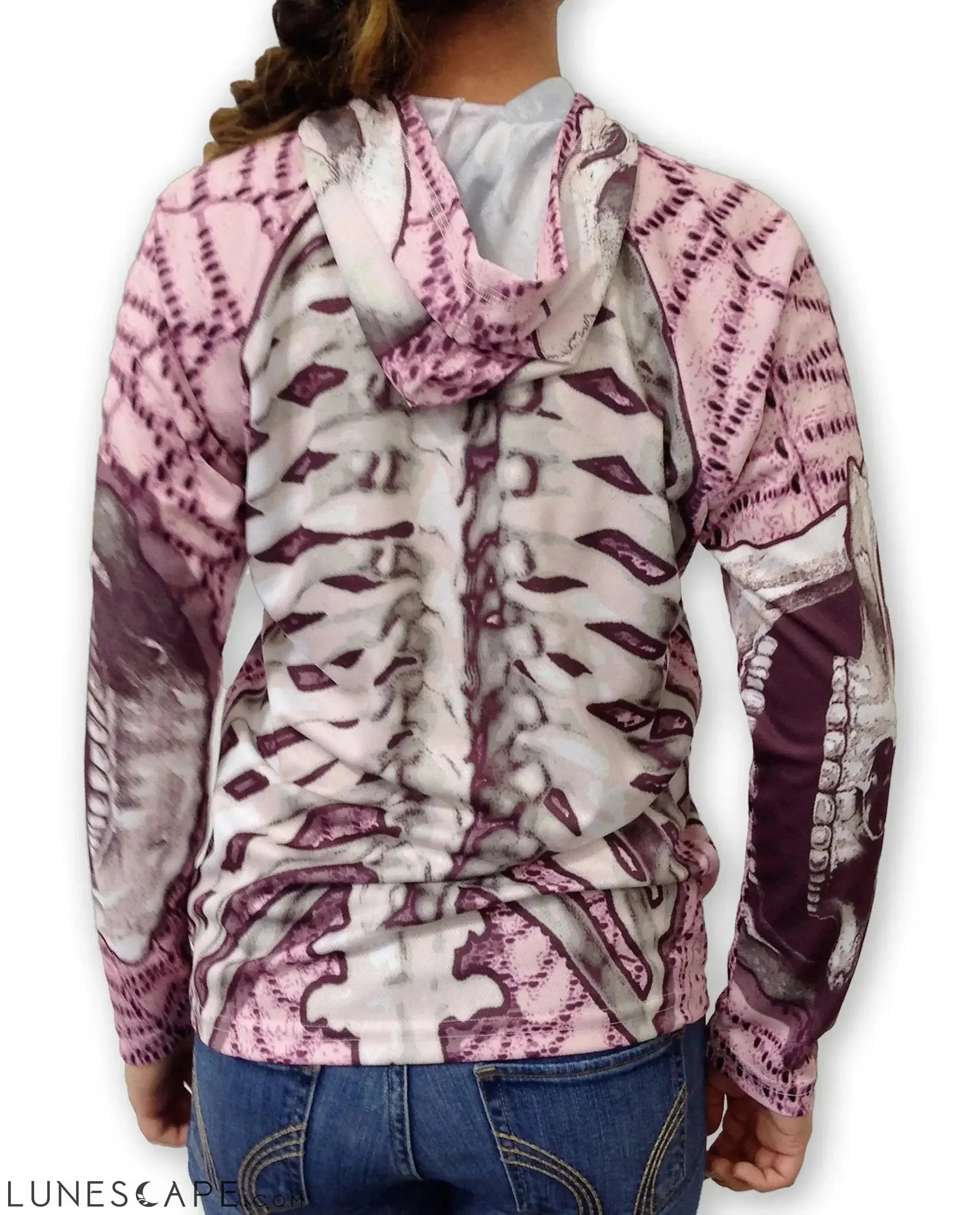SKELETON in PINK Hoodie Chomp Shirt by MOUTHMAN® LUNESCAPE