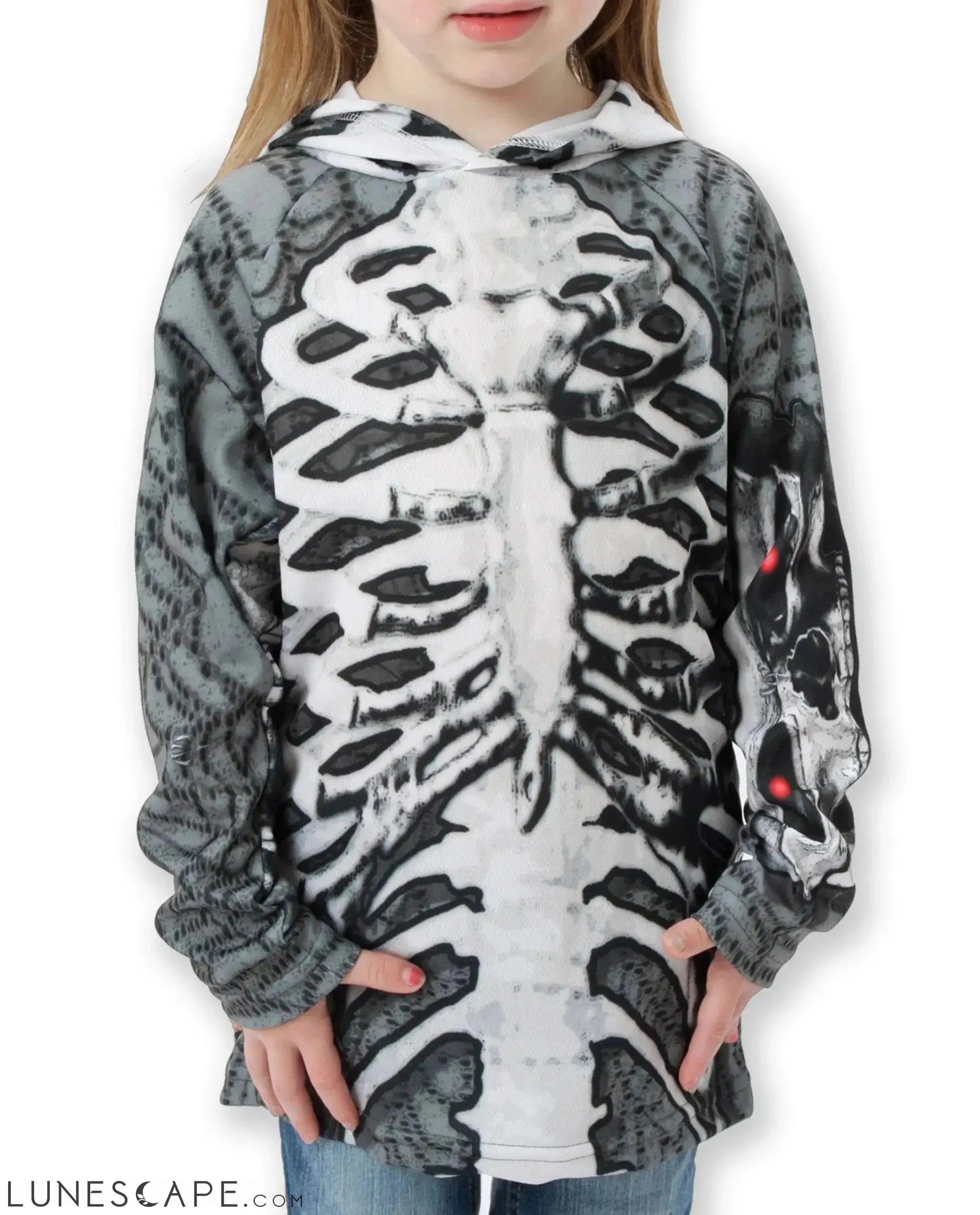 SKELETON in PINK Hoodie Chomp Shirt by MOUTHMAN® LUNESCAPE