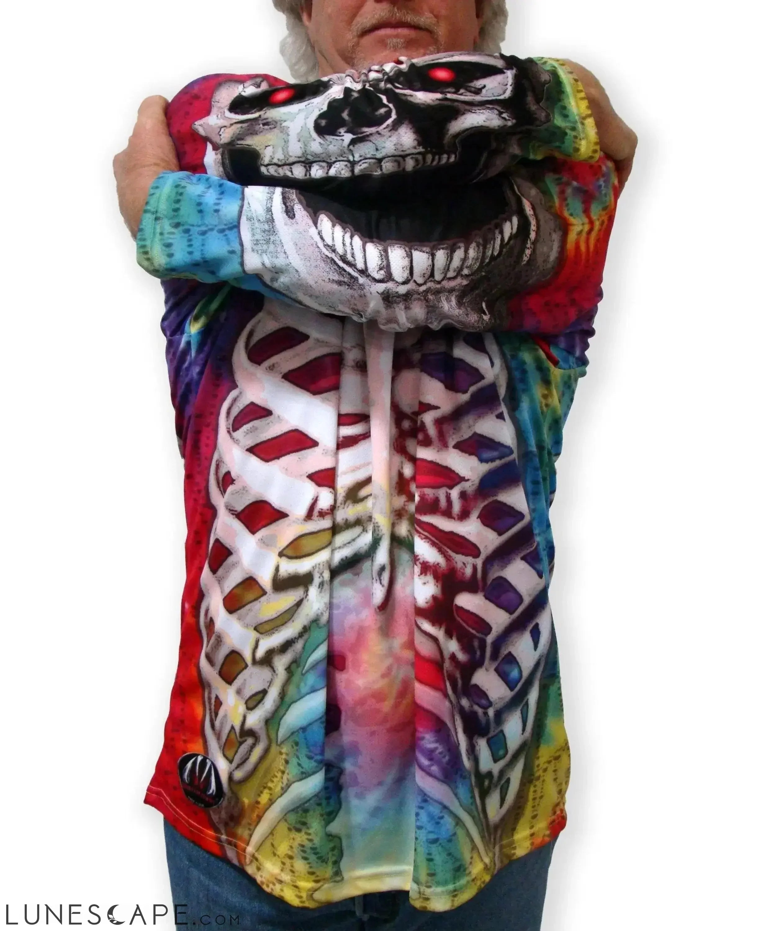 SKELETON in PINK Hoodie Chomp Shirt by MOUTHMAN® LUNESCAPE